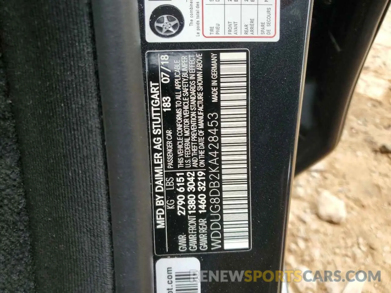 12 Photograph of a damaged car WDDUG8DB2KA428453 MERCEDES-BENZ S-CLASS 2019