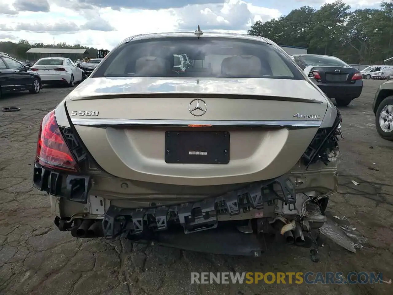 6 Photograph of a damaged car WDDUG8GB5KA473690 MERCEDES-BENZ S-CLASS 2019