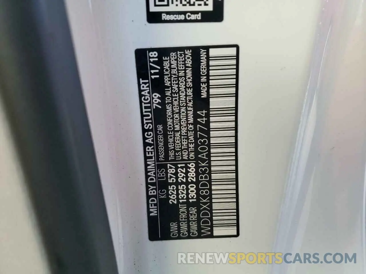 13 Photograph of a damaged car WDDXK8DB3KA037744 MERCEDES-BENZ S-CLASS 2019