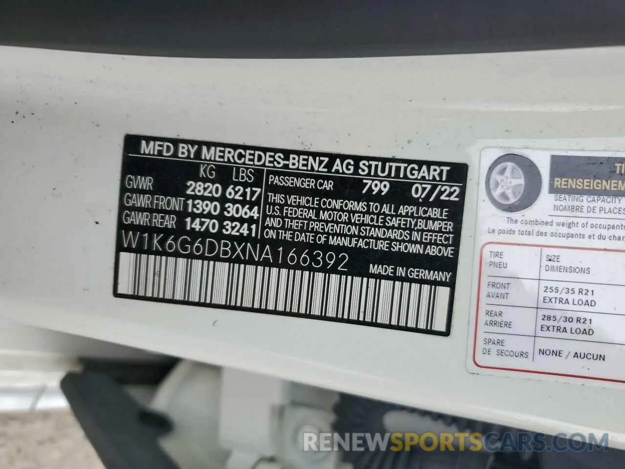 12 Photograph of a damaged car W1K6G6DBXNA166392 MERCEDES-BENZ S-CLASS 2022