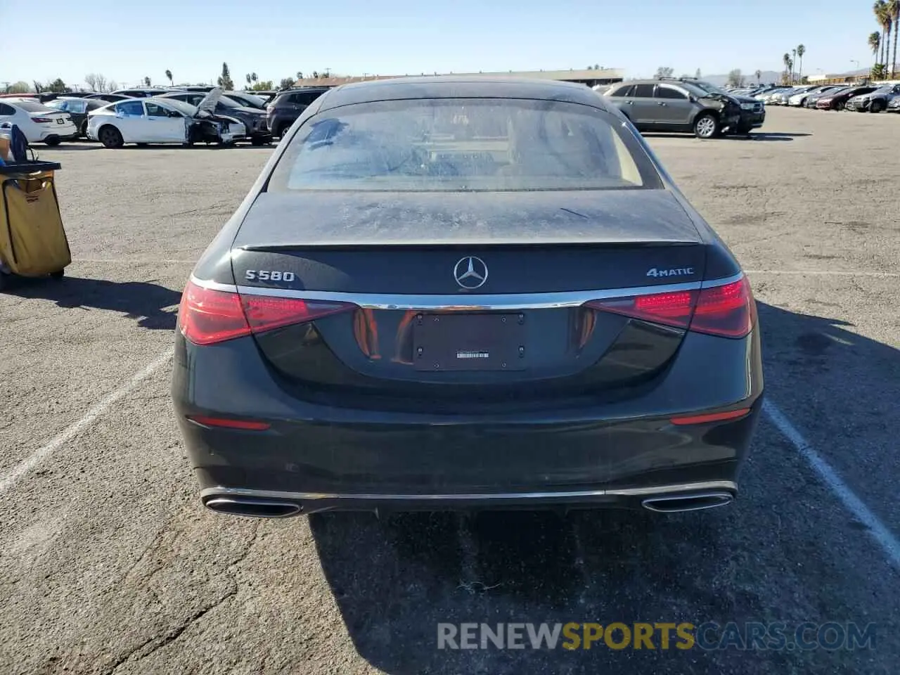 6 Photograph of a damaged car W1K6G7GB3NA155266 MERCEDES-BENZ S-CLASS 2022