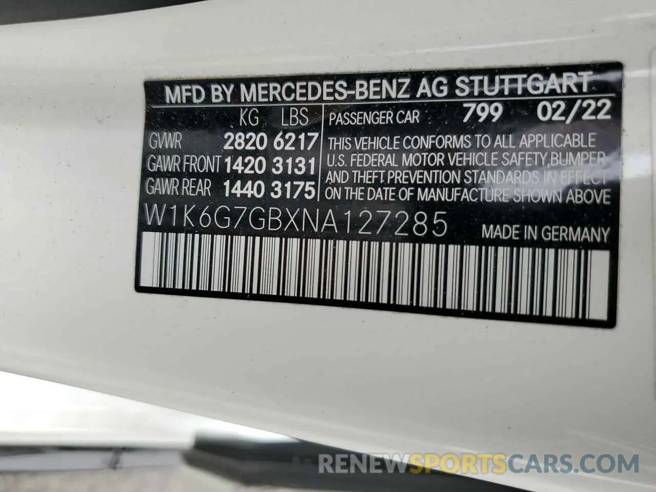 13 Photograph of a damaged car W1K6G7GBXNA127285 MERCEDES-BENZ S-CLASS 2022
