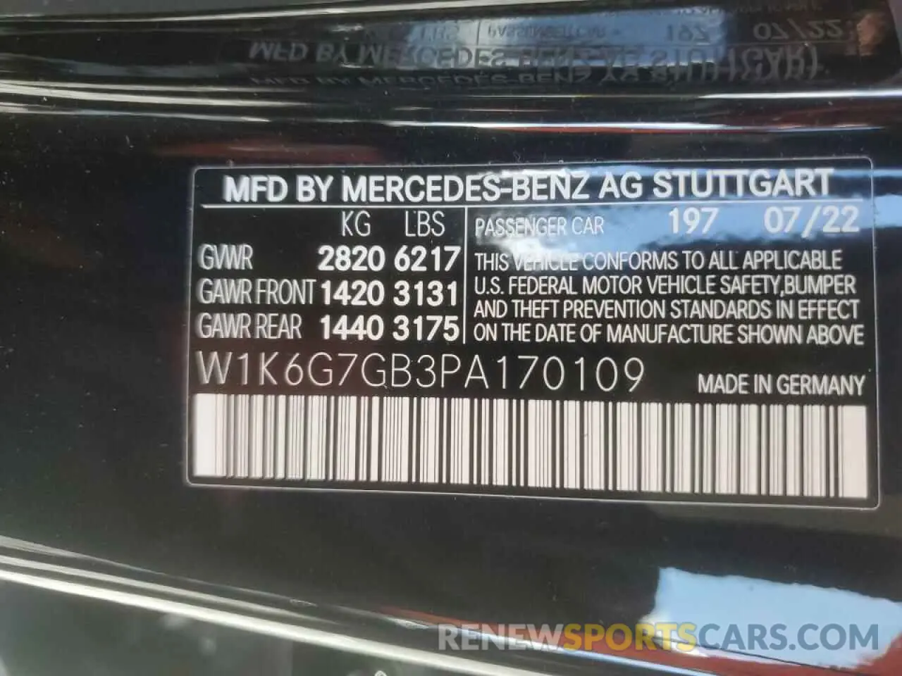 14 Photograph of a damaged car W1K6G7GB3PA170109 MERCEDES-BENZ S-CLASS 2023