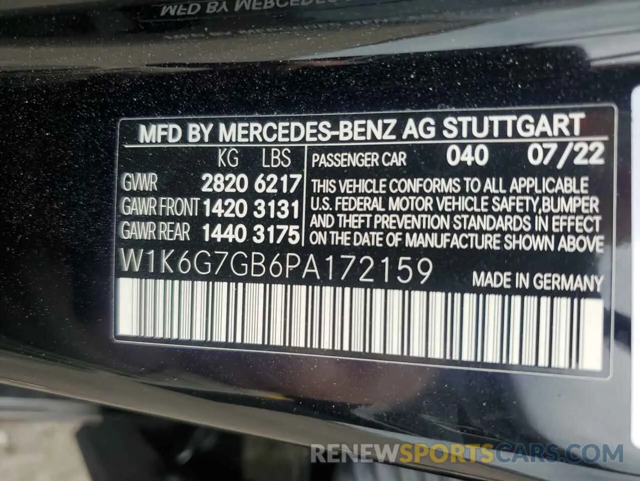 12 Photograph of a damaged car W1K6G7GB6PA172159 MERCEDES-BENZ S-CLASS 2023