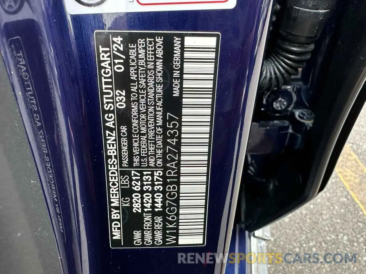 10 Photograph of a damaged car W1K6G7GB1RA274357 MERCEDES-BENZ S-CLASS 2024