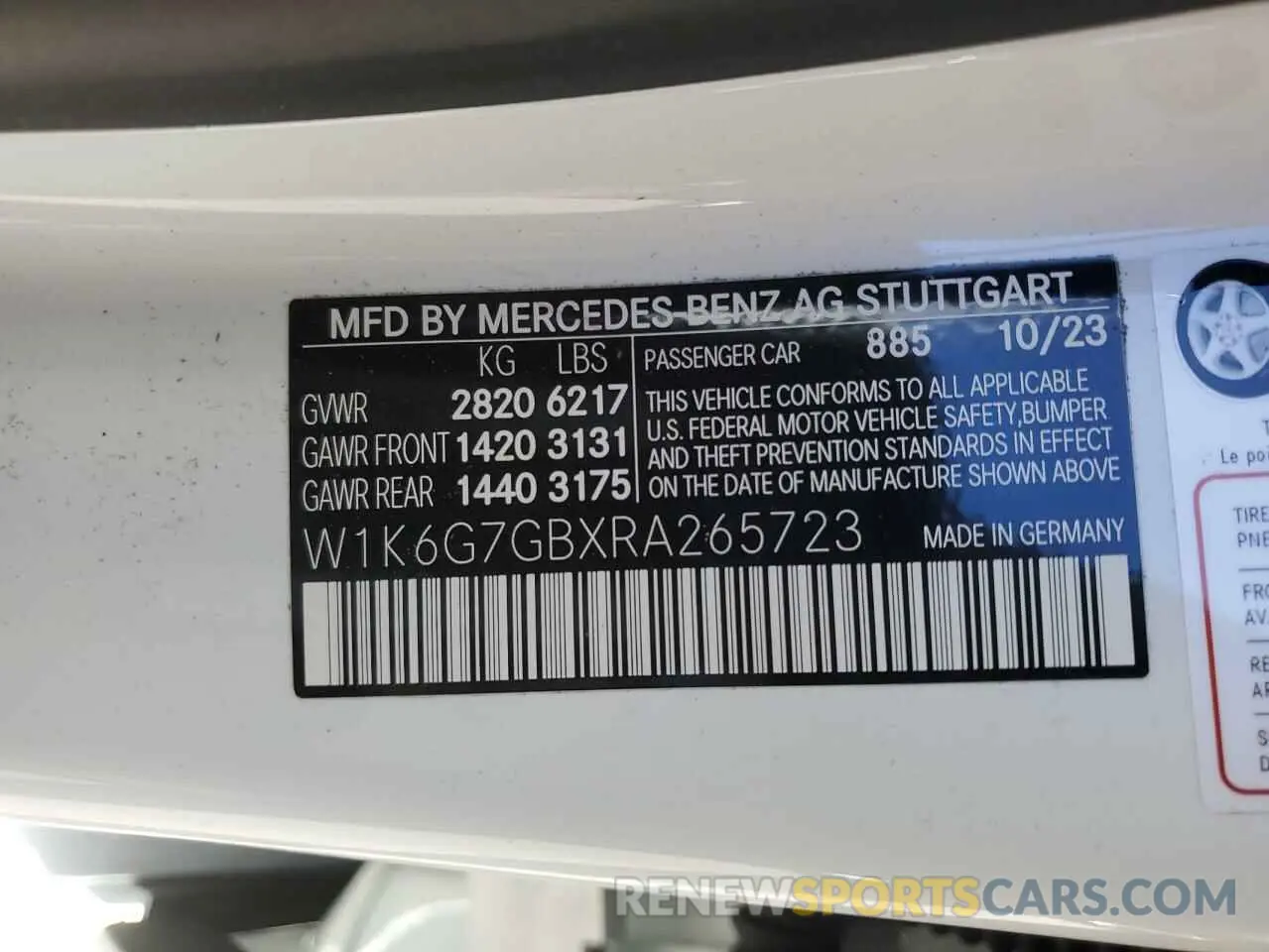 14 Photograph of a damaged car W1K6G7GBXRA265723 MERCEDES-BENZ S-CLASS 2024