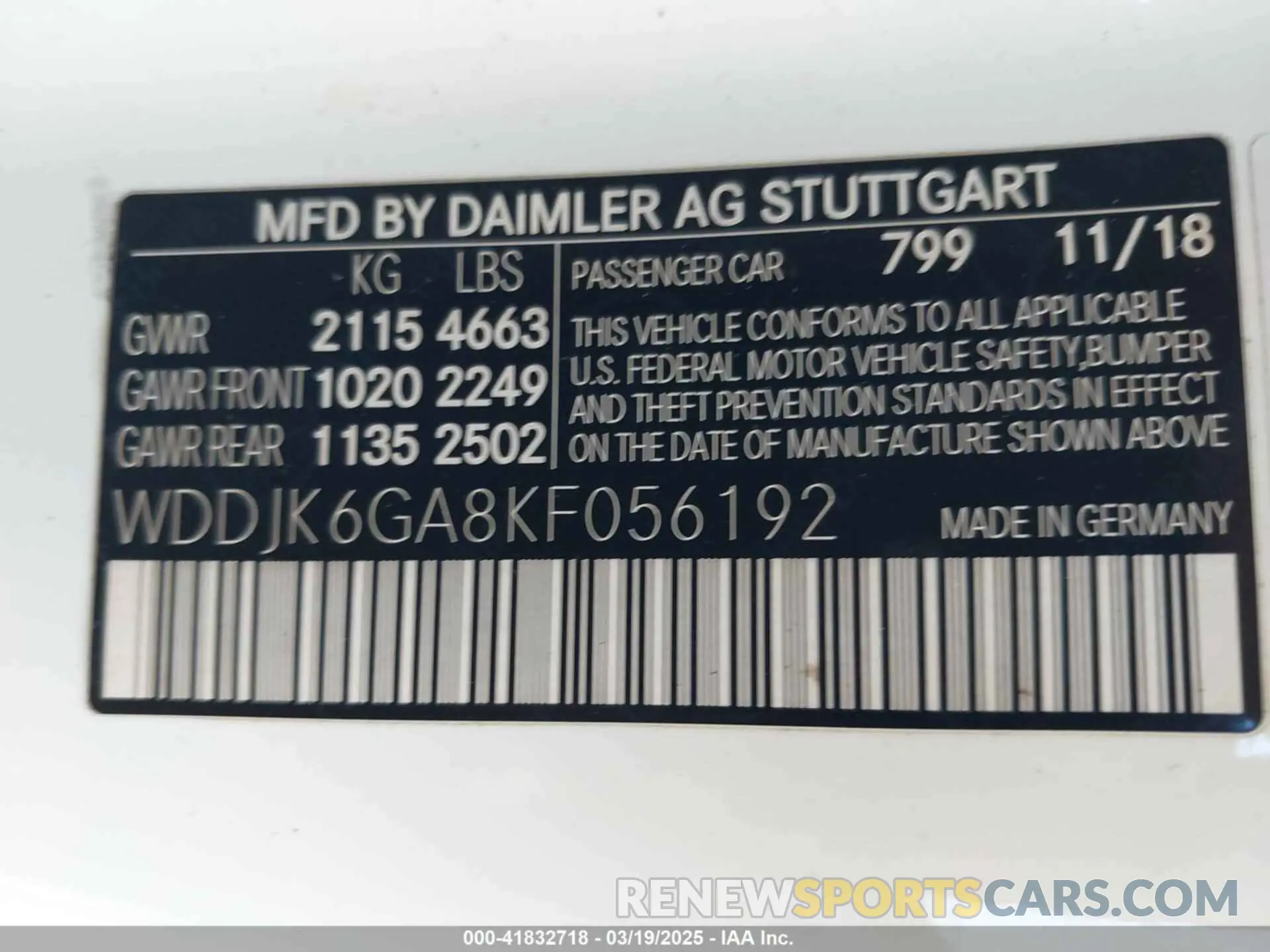 9 Photograph of a damaged car WDDJK6GA8KF056192 MERCEDES-BENZ SL 450 2019