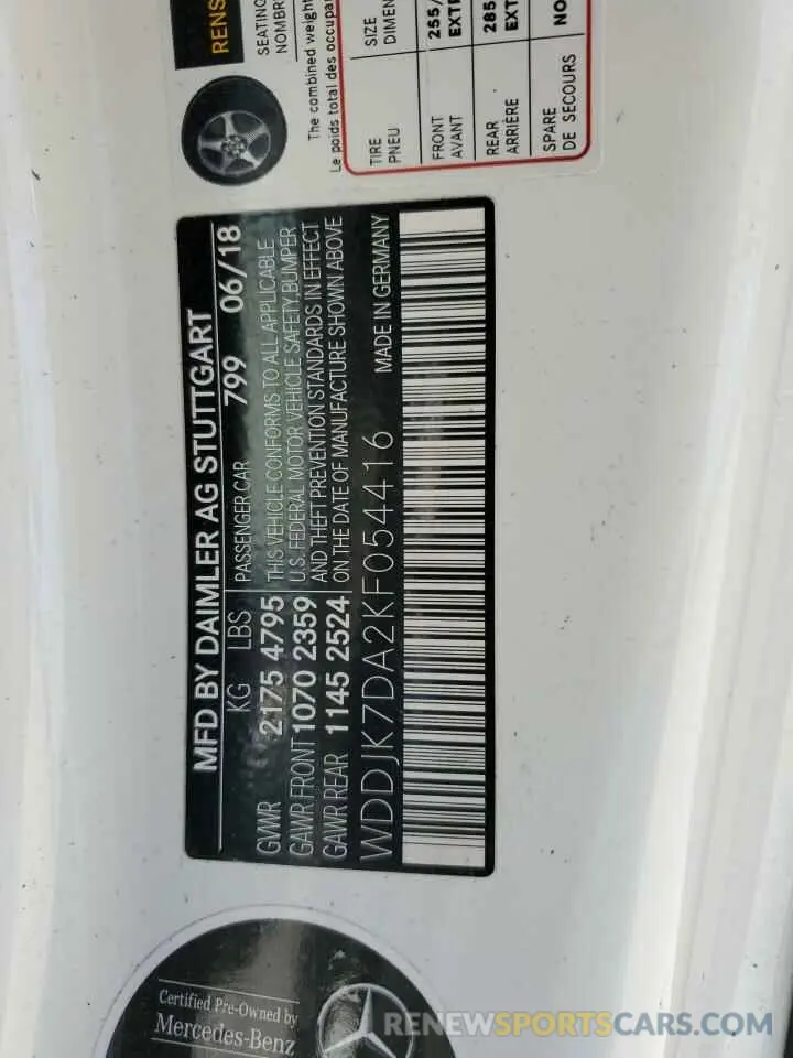 13 Photograph of a damaged car WDDJK7DA2KF054416 MERCEDES-BENZ SL-CLASS 2019