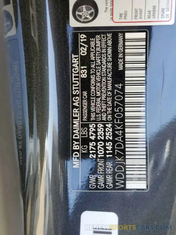 14 Photograph of a damaged car WDDJK7DA4KF057074 MERCEDES-BENZ SL-CLASS 2019