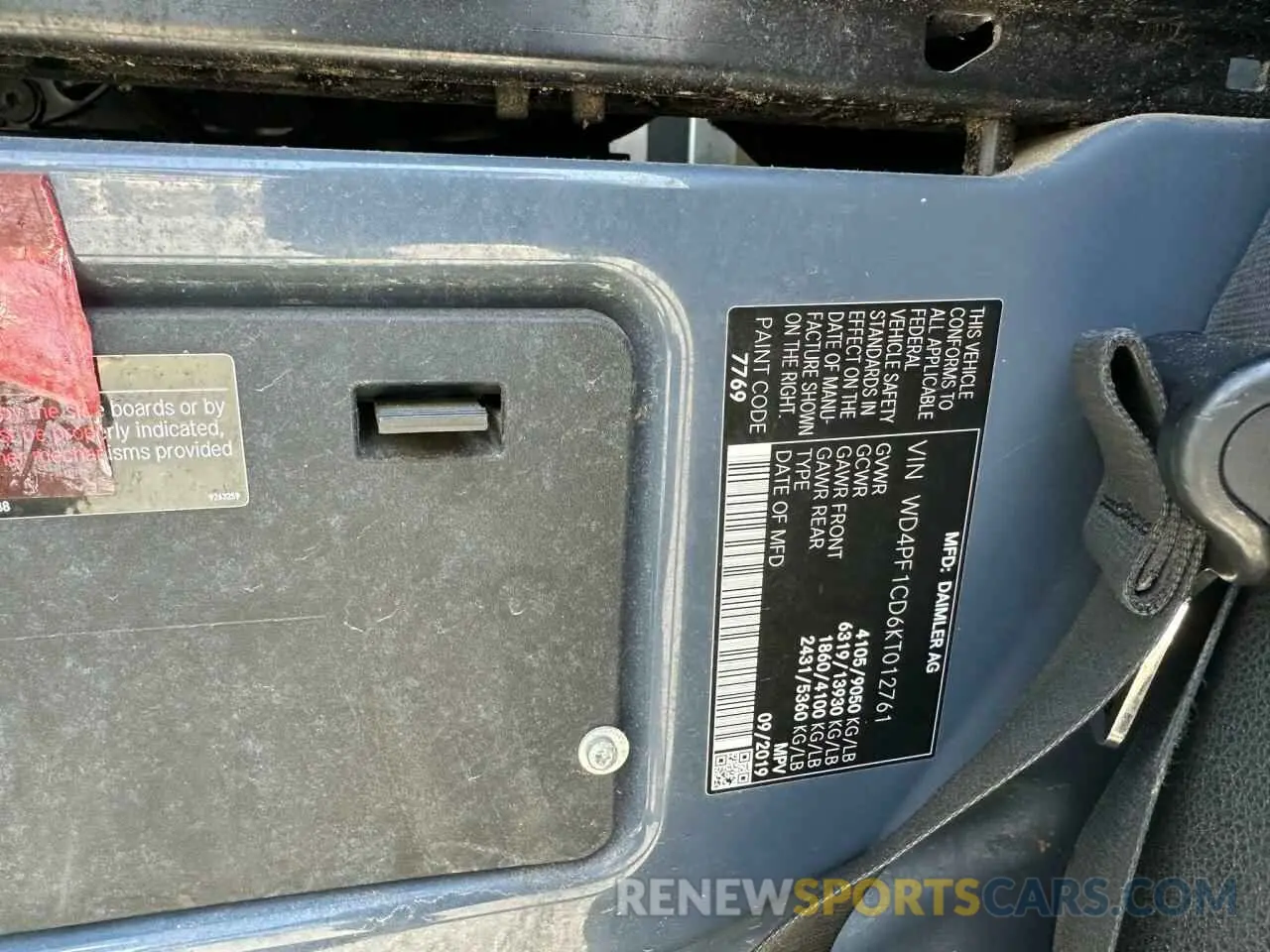 10 Photograph of a damaged car WD4PF1CD6KT012761 MERCEDES-BENZ SPRINTER 2019