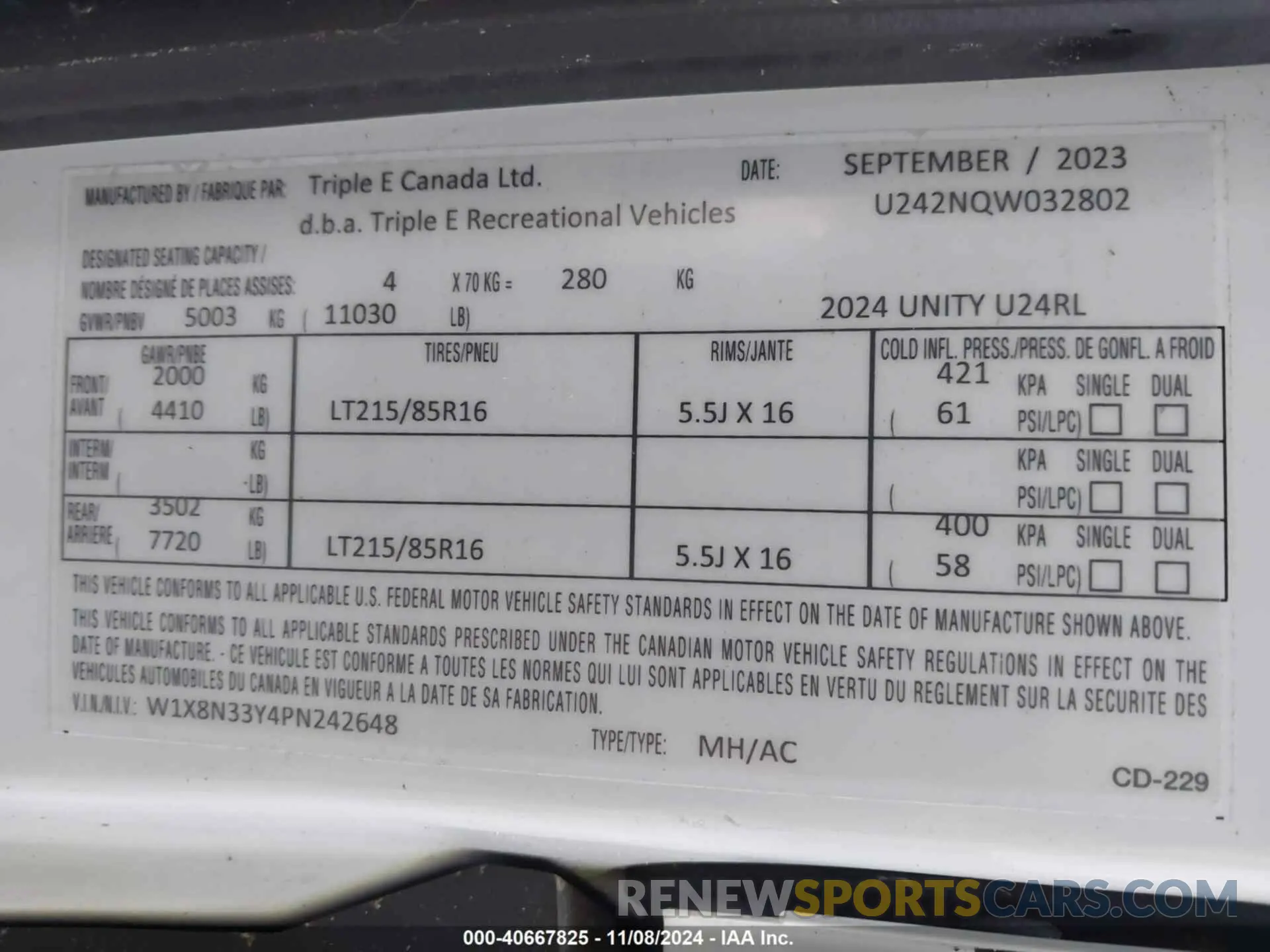 9 Photograph of a damaged car W1X8N33Y4PN242648 MERCEDES-BENZ SPRINTER 2023