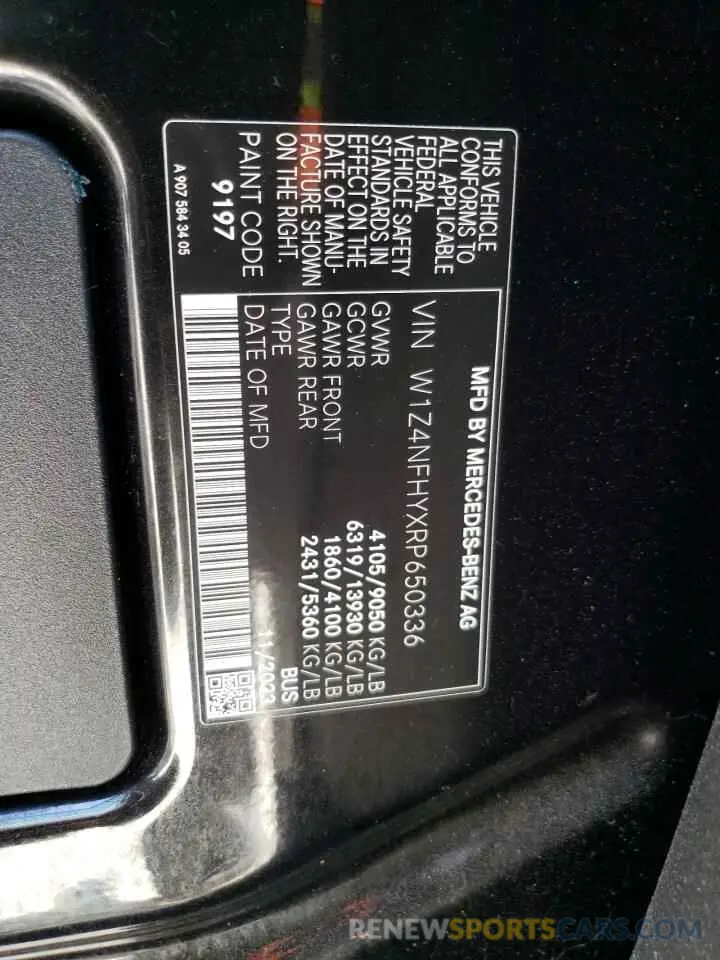 13 Photograph of a damaged car W1Z4NFHYXRP650336 MERCEDES-BENZ SPRINTER 2024
