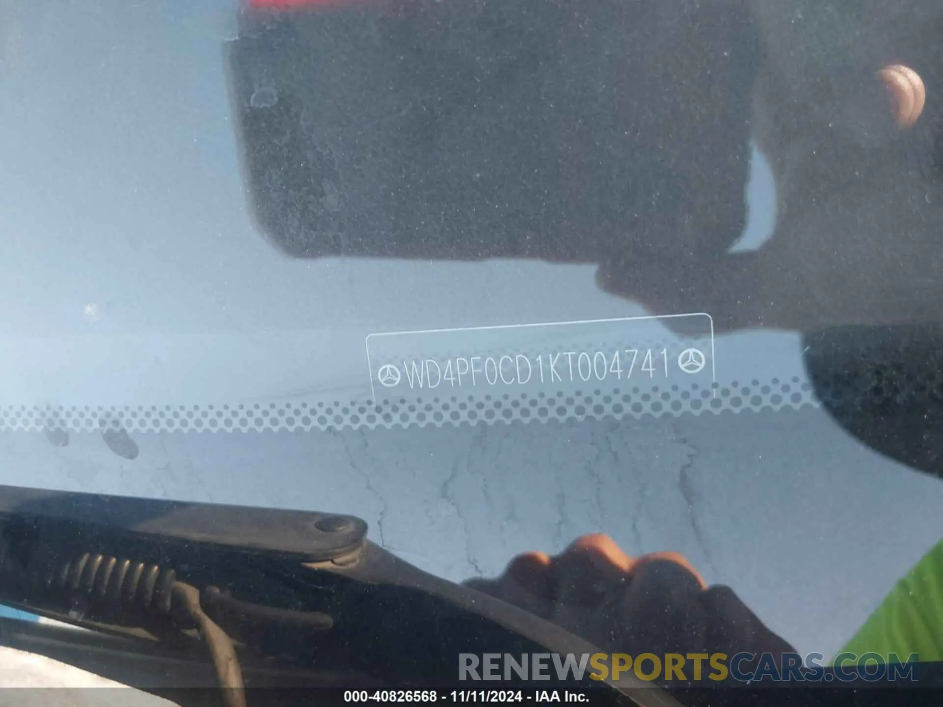 9 Photograph of a damaged car WD4PF0CD1KT004741 MERCEDES-BENZ SPRINTER 2500 2019