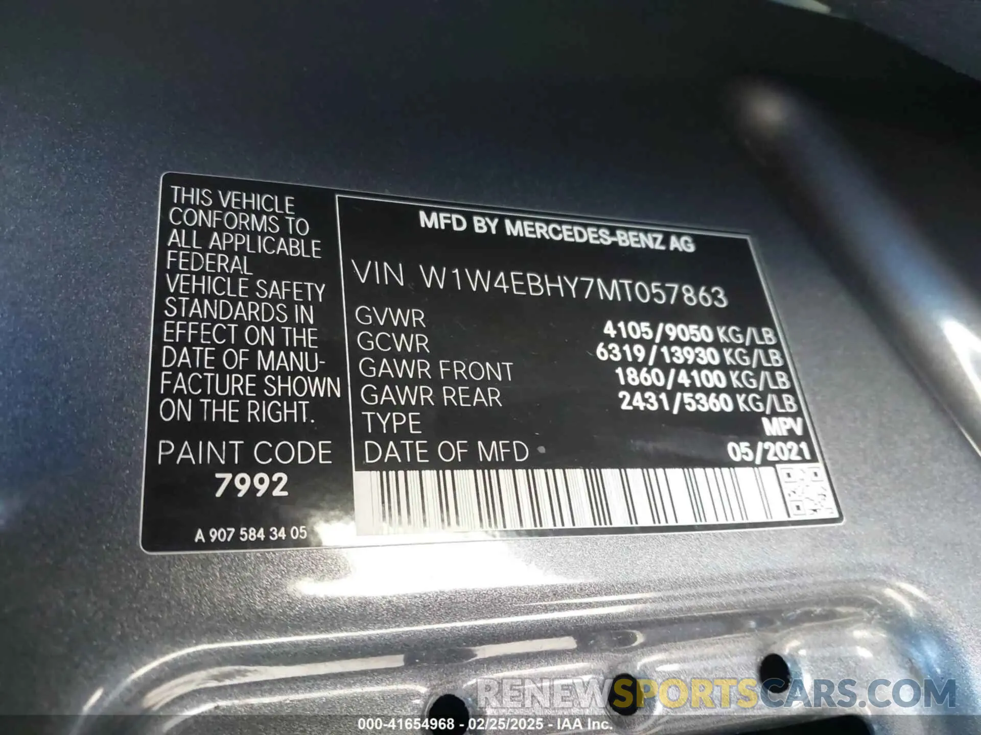 9 Photograph of a damaged car W1W4EBHY7MT057863 MERCEDES-BENZ SPRINTER 2500 2021