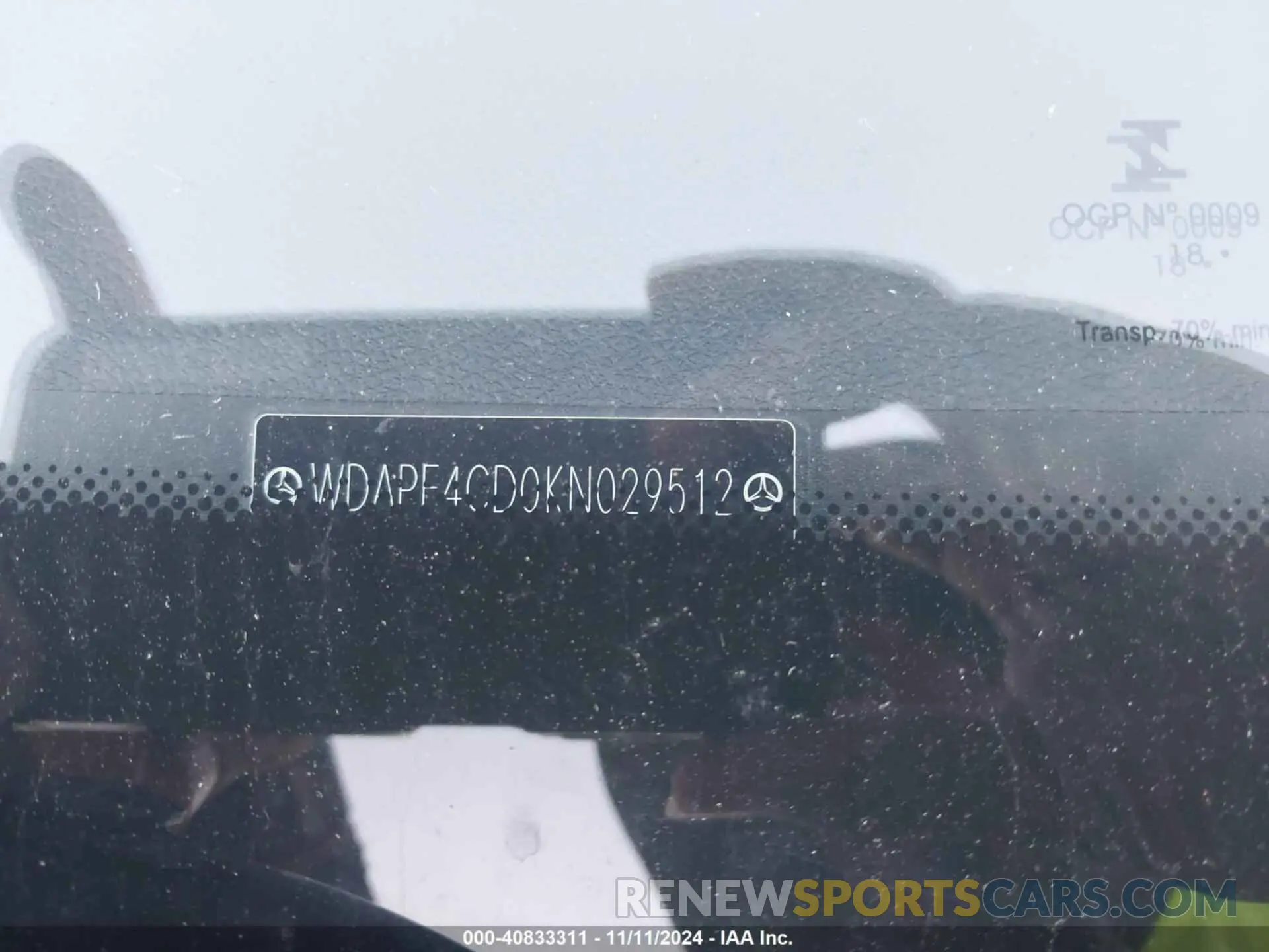 9 Photograph of a damaged car WDAPF4CD0KN029512 MERCEDES-BENZ SPRINTER 4500 2019