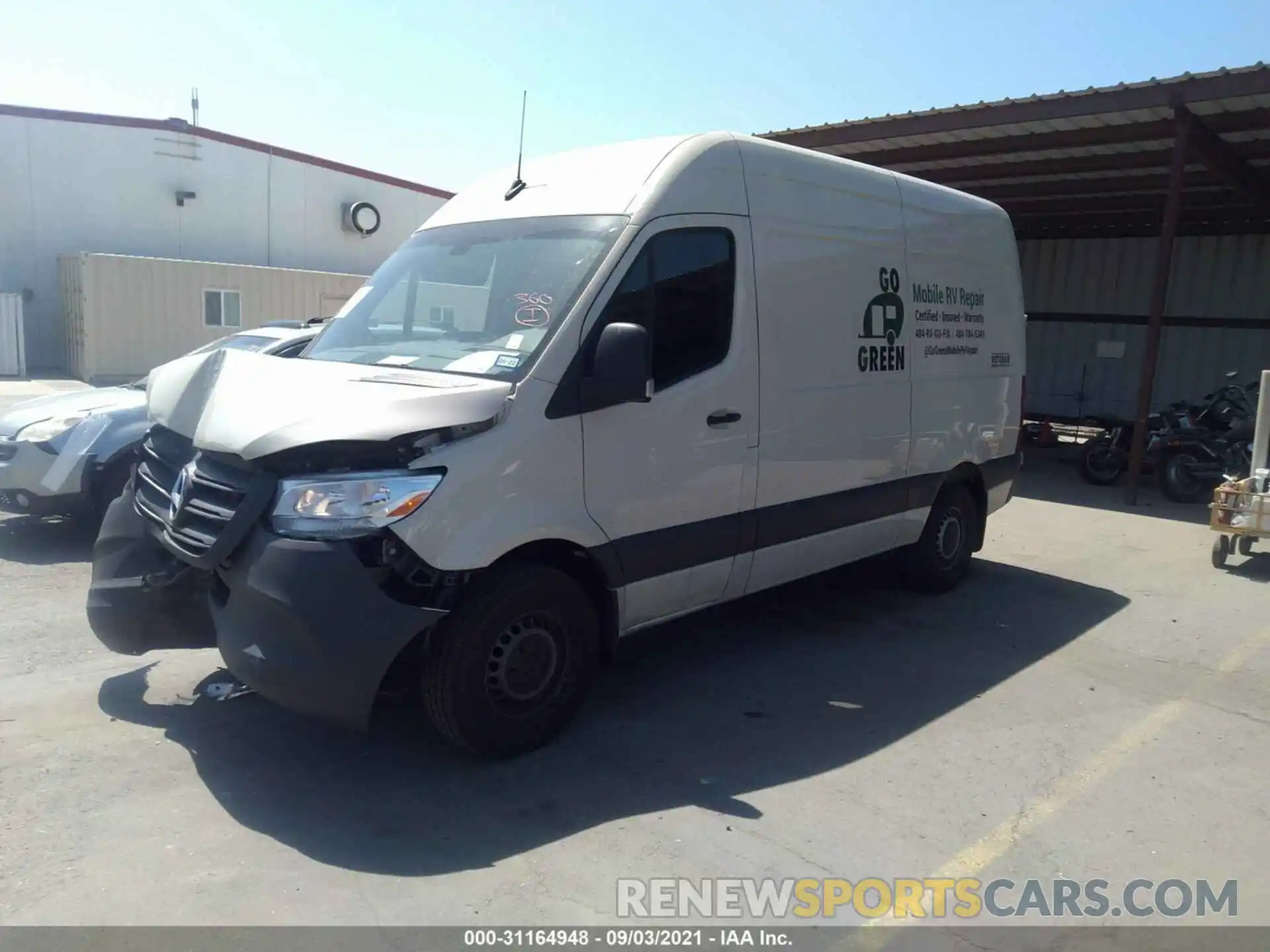 2 Photograph of a damaged car W1W70BGY0MT045499 MERCEDES-BENZ SPRINTER CARGO VAN 2021