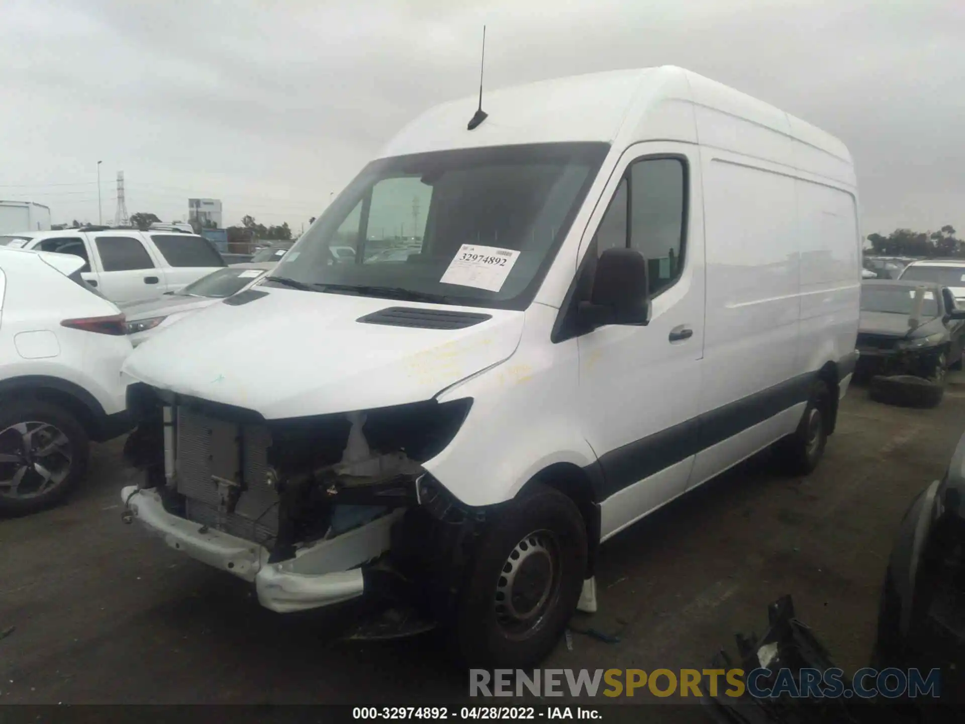 2 Photograph of a damaged car W1W4DBHY9MT045409 MERCEDES-BENZ SPRINTER VAN 2021