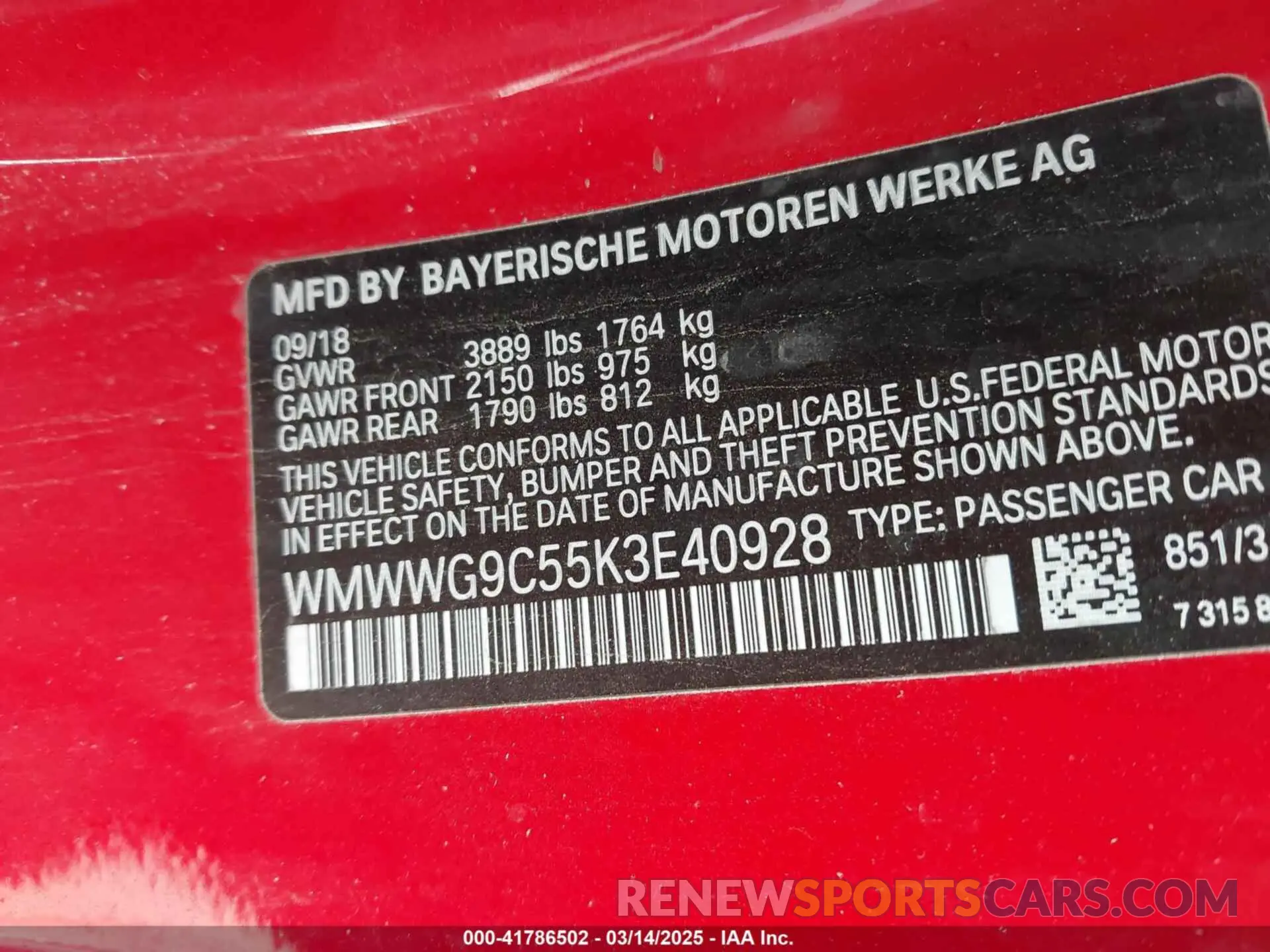 9 Photograph of a damaged car WMWWG9C55K3E40928 MINI CONVERTIBLE 2019