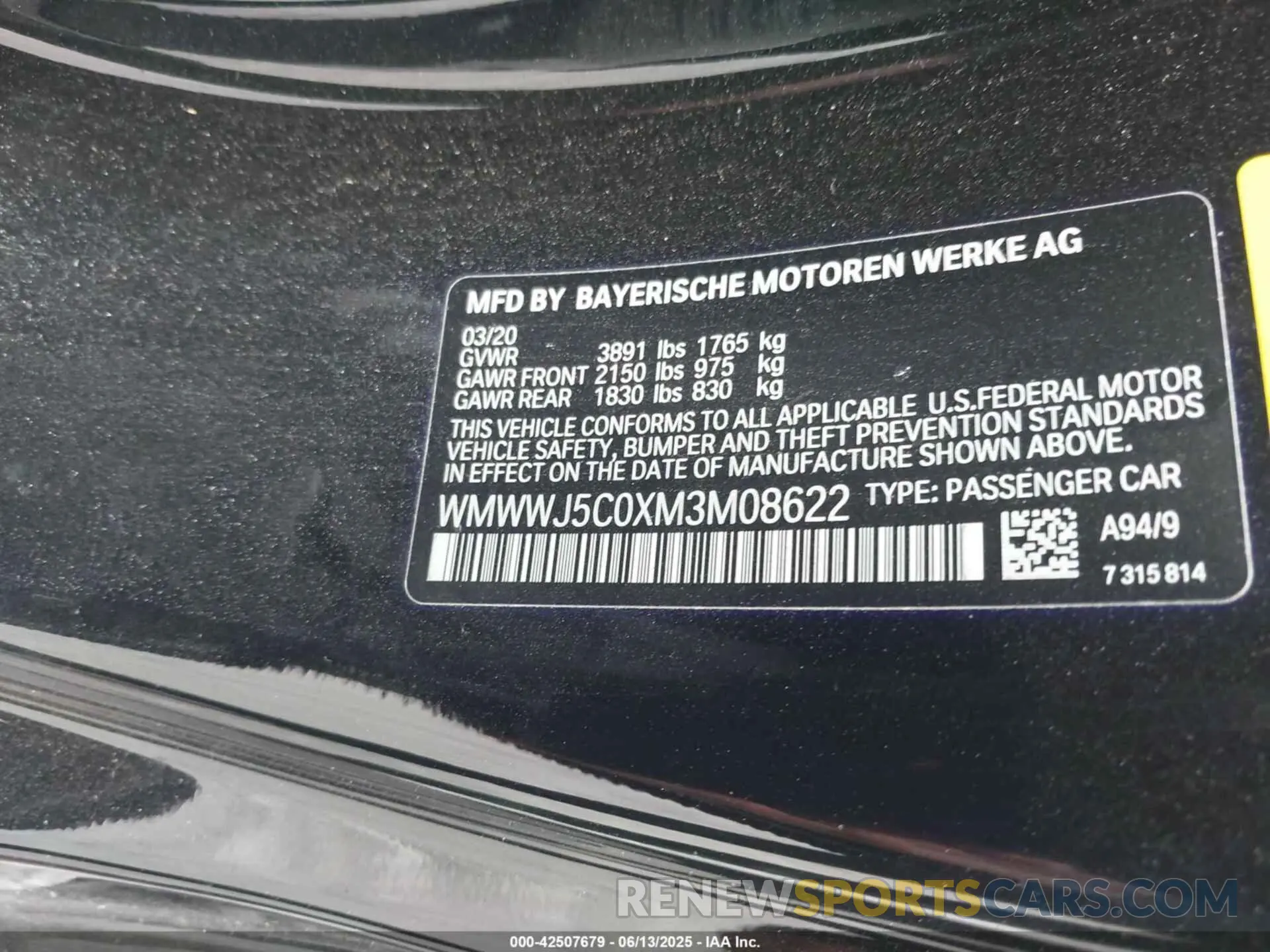 9 Photograph of a damaged car WMWWJ5C0XM3M08622 MINI CONVERTIBLE 2021