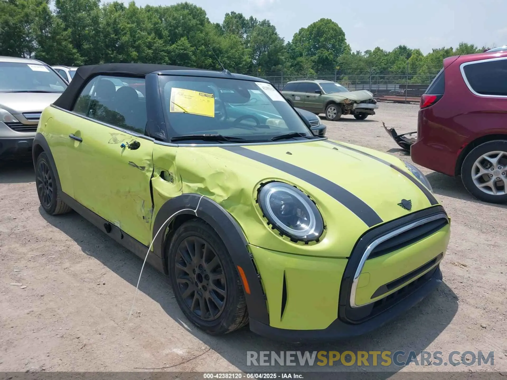 1 Photograph of a damaged car WMW23DL00P3R03046 MINI CONVERTIBLE 2023
