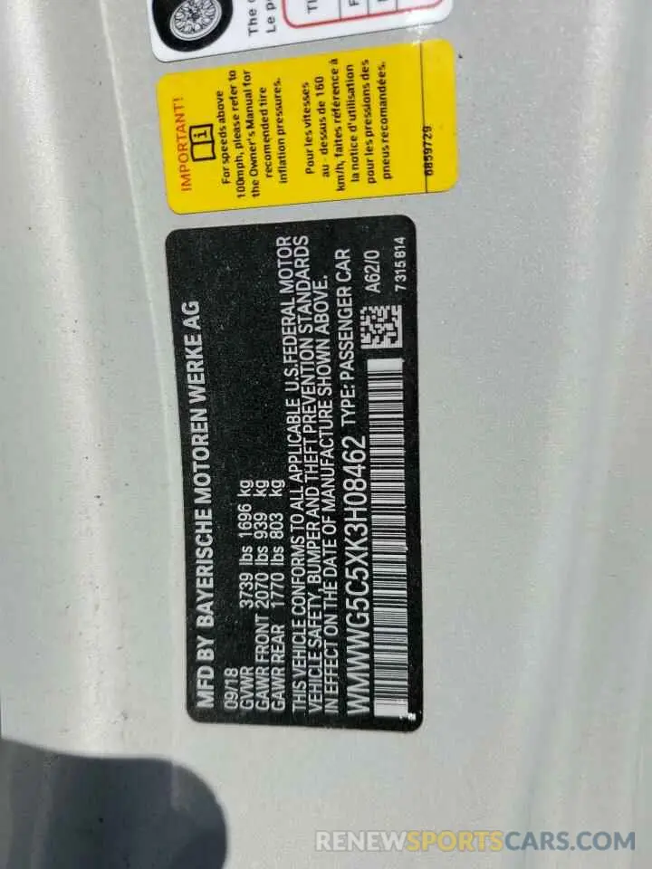 12 Photograph of a damaged car WMWWG5C5XK3H08462 MINI COOPER 2019