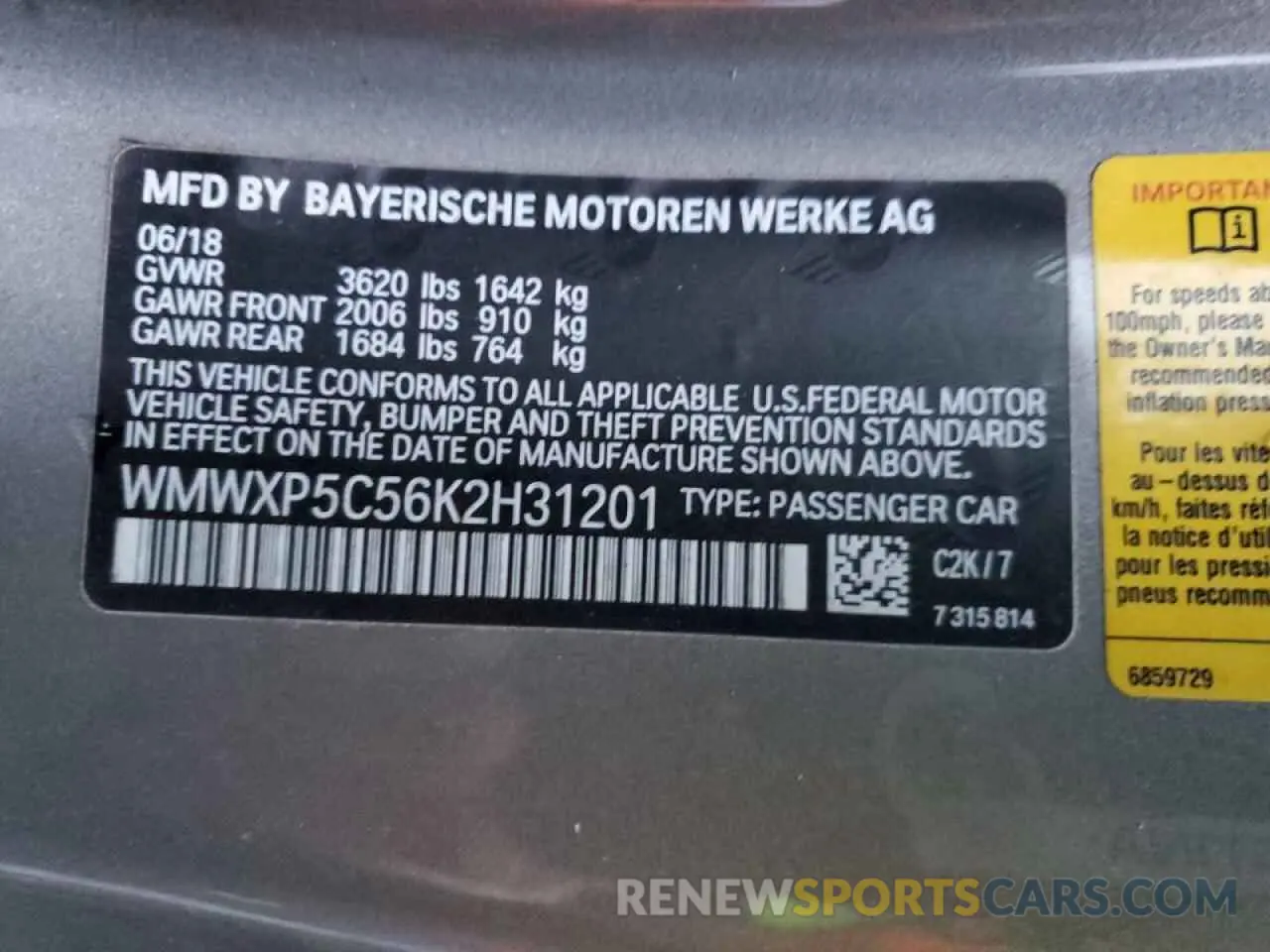 13 Photograph of a damaged car WMWXP5C56K2H31201 MINI COOPER 2019