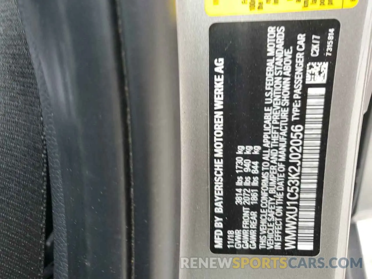 12 Photograph of a damaged car WMWXU1C53K2J02056 MINI COOPER 2019