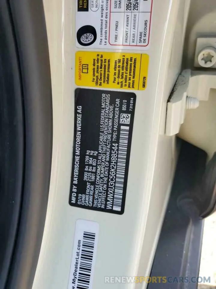 15 Photograph of a damaged car WMWXU3C56K2H88544 MINI COOPER 2019