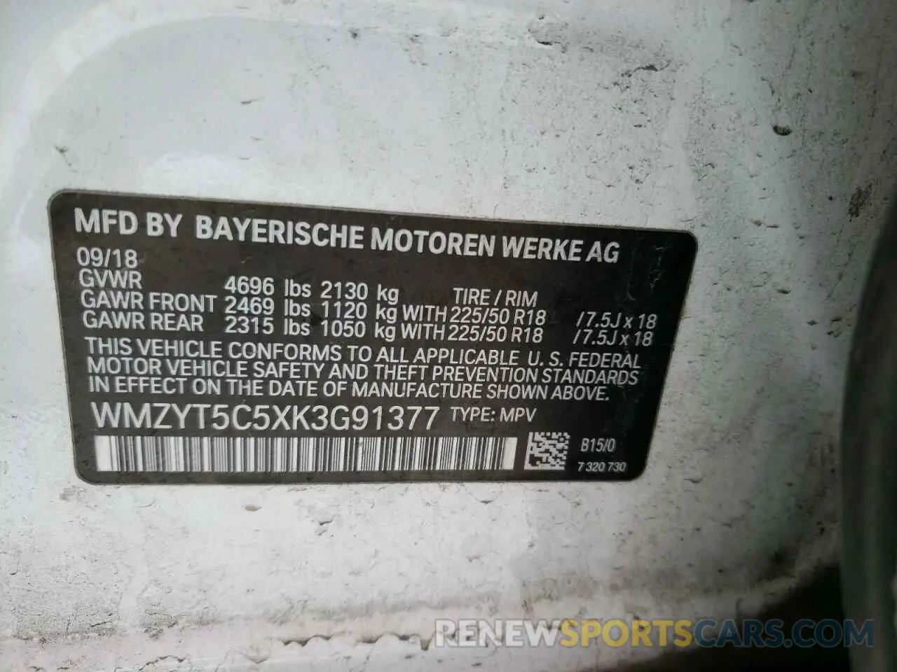 12 Photograph of a damaged car WMZYT5C5XK3G91377 MINI COOPER 2019