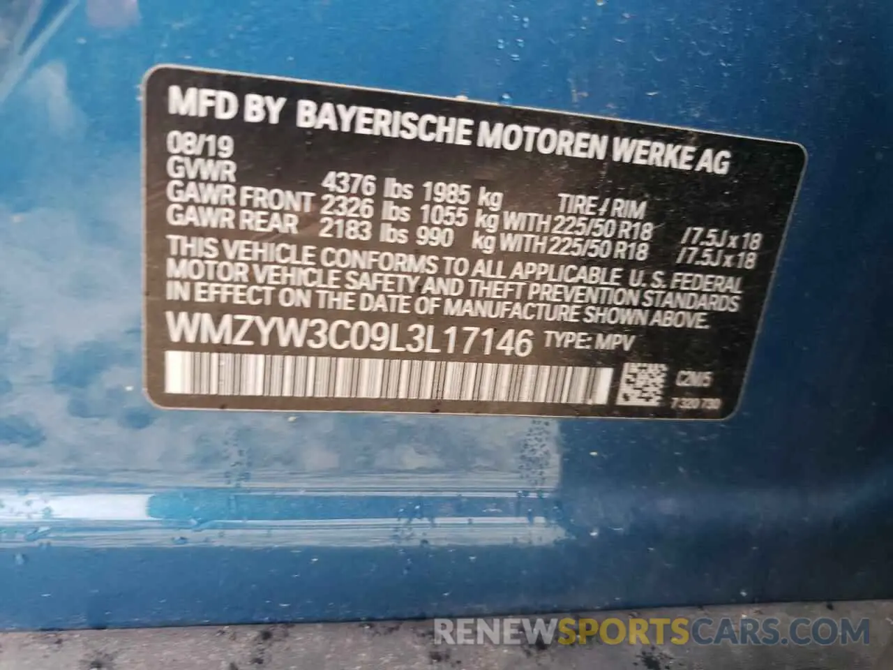 14 Photograph of a damaged car WMZYW3C09L3L17146 MINI COOPER 2020