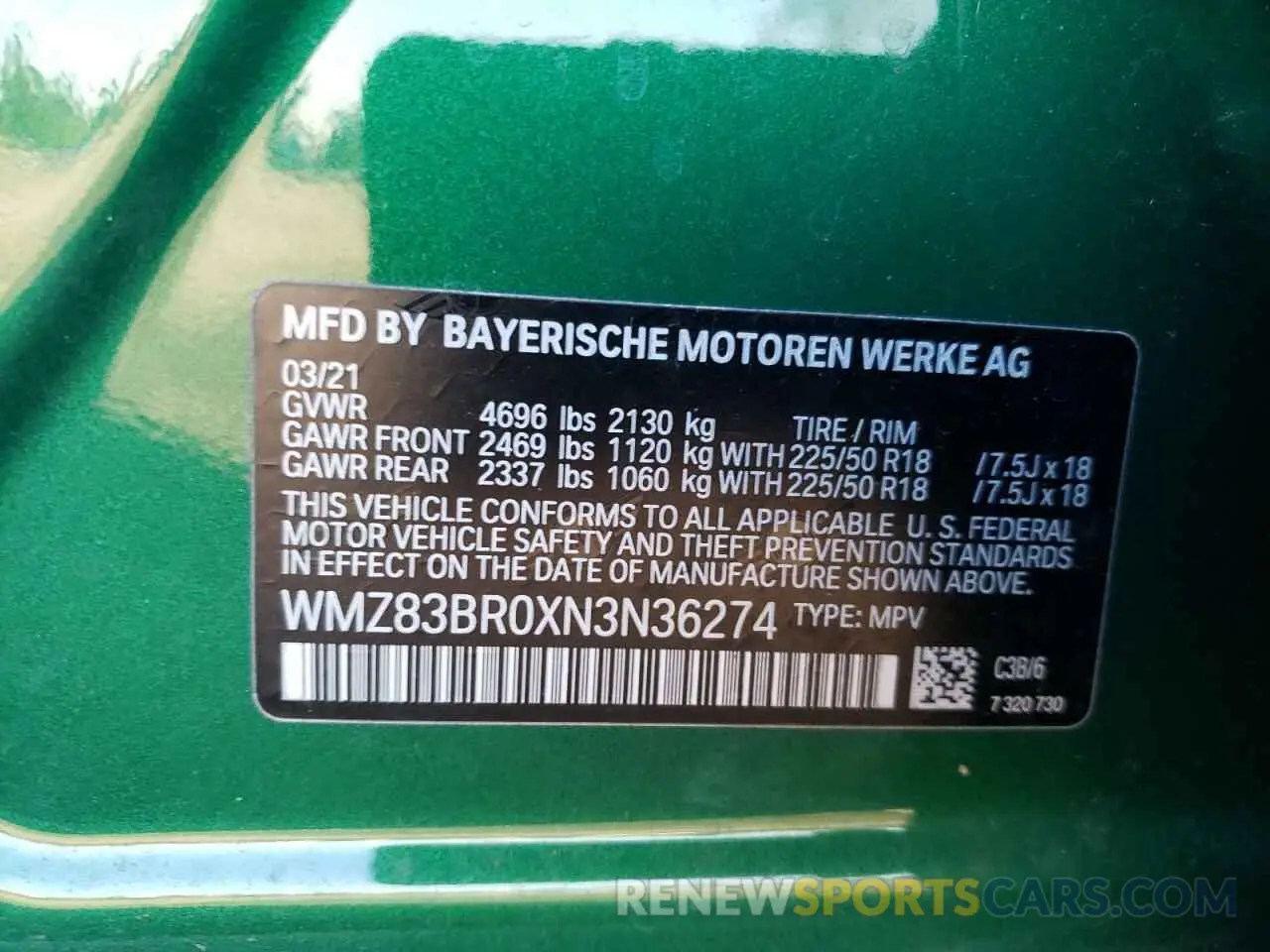 12 Photograph of a damaged car WMZ83BR0XN3N36274 MINI COOPER 2022