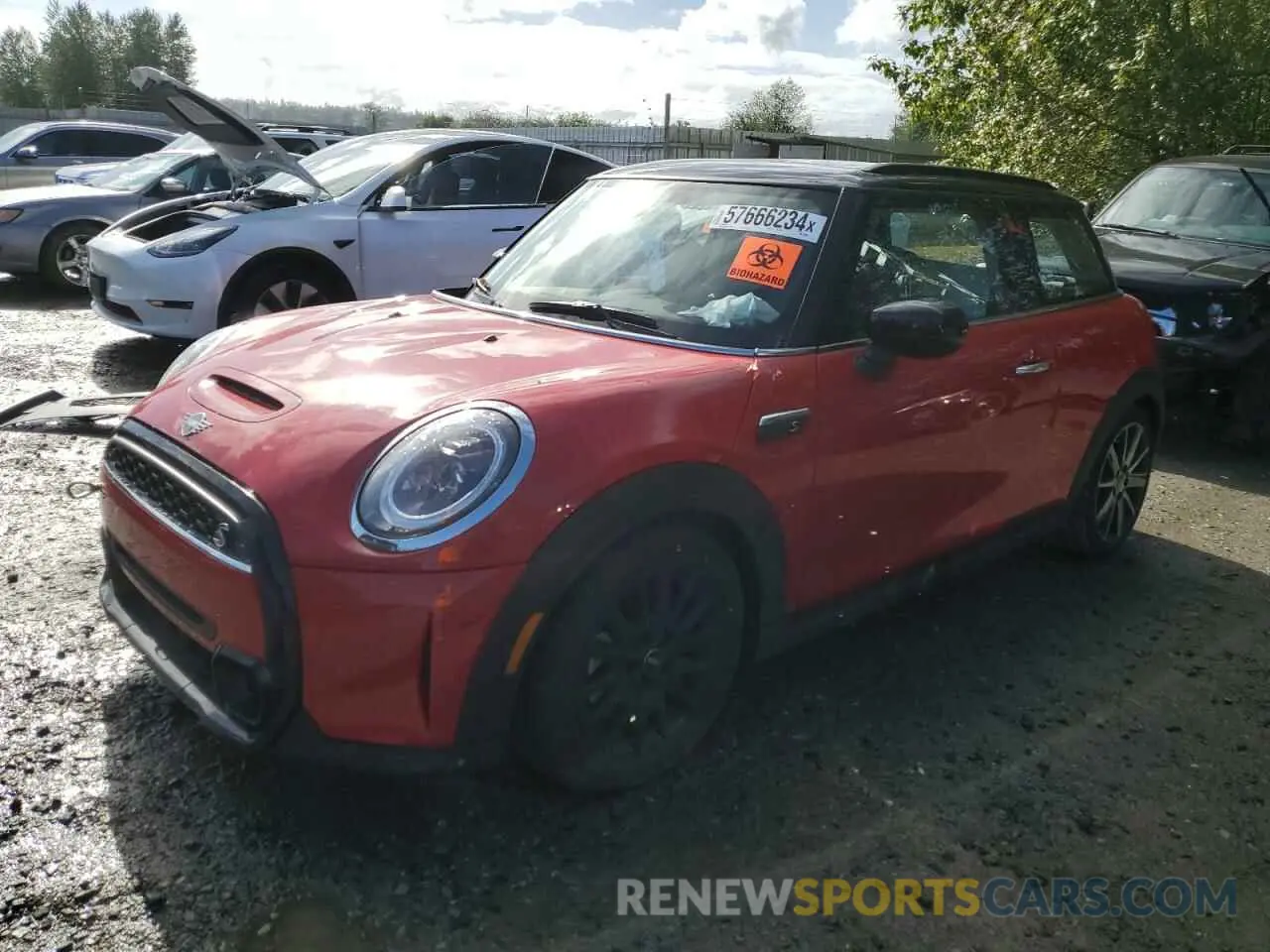 1 Photograph of a damaged car WMW53DH02P2S59383 MINI COOPER 2023