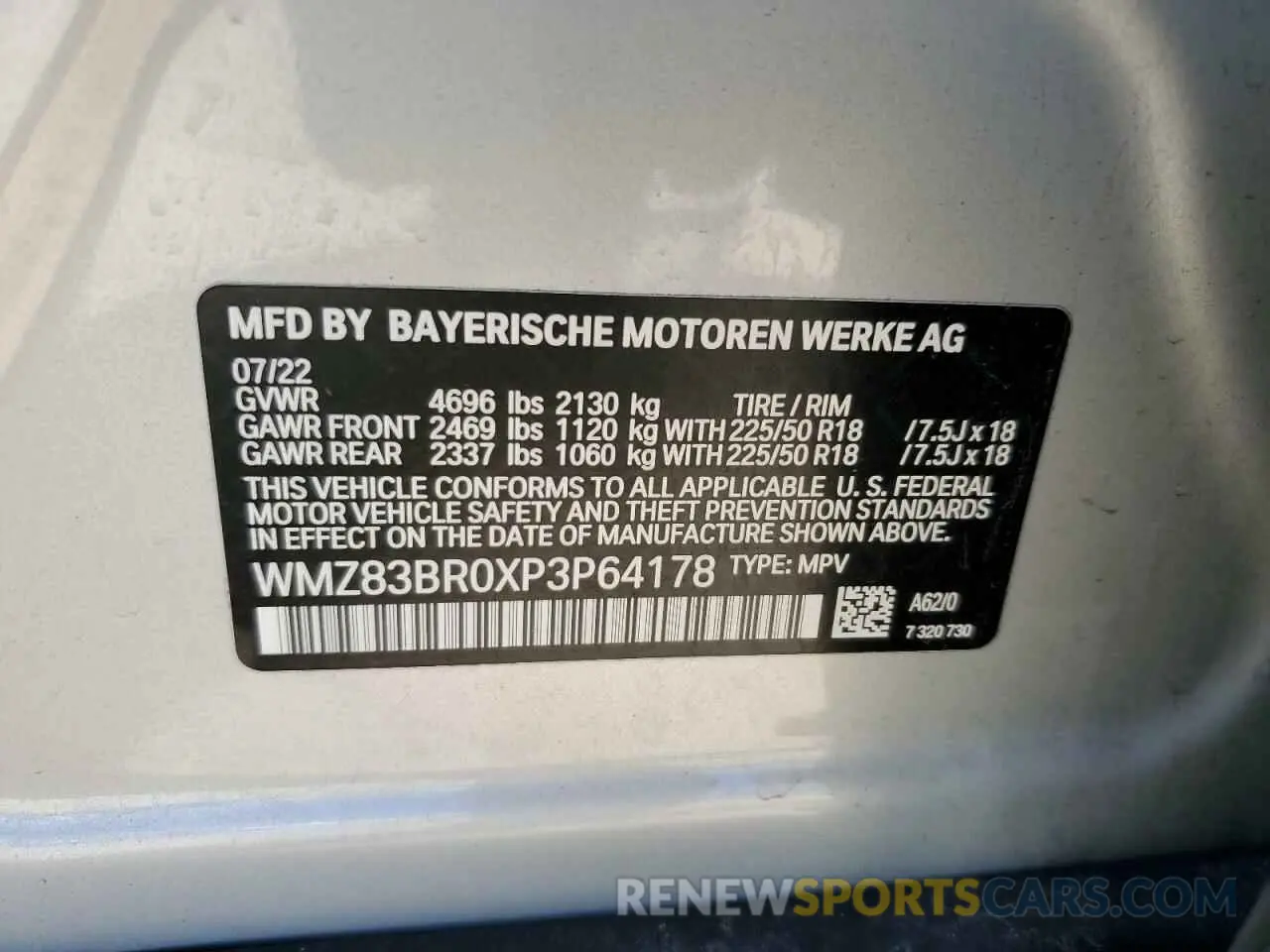 12 Photograph of a damaged car WMZ83BR0XP3P64178 MINI COOPER 2023