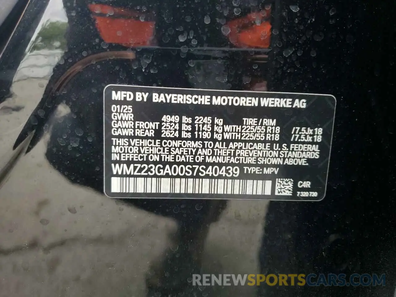 13 Photograph of a damaged car WMZ23GA00S7S40439 MINI COOPER 2025