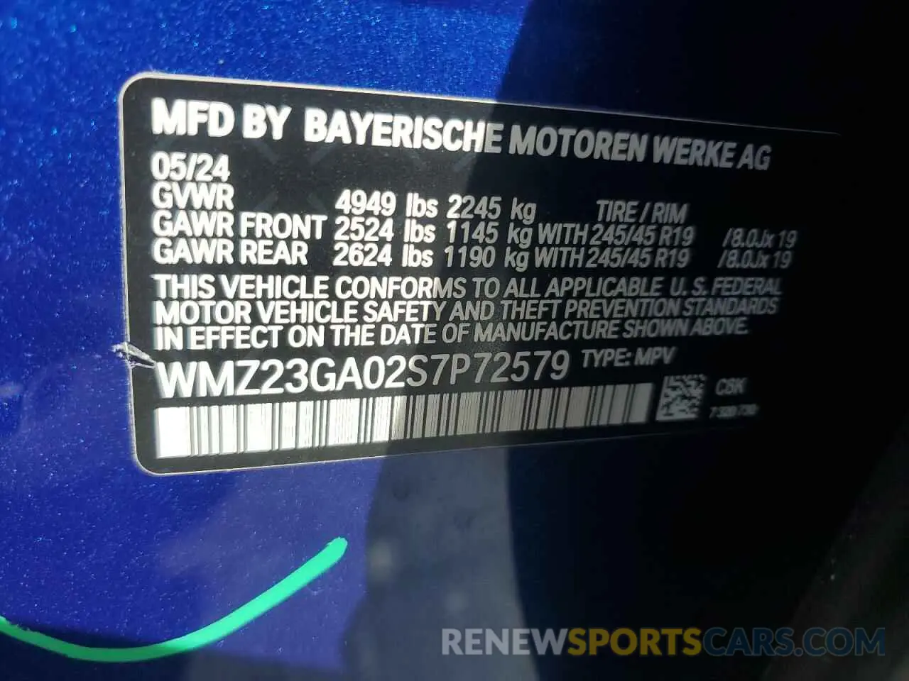 12 Photograph of a damaged car WMZ23GA02S7P72579 MINI COOPER 2025