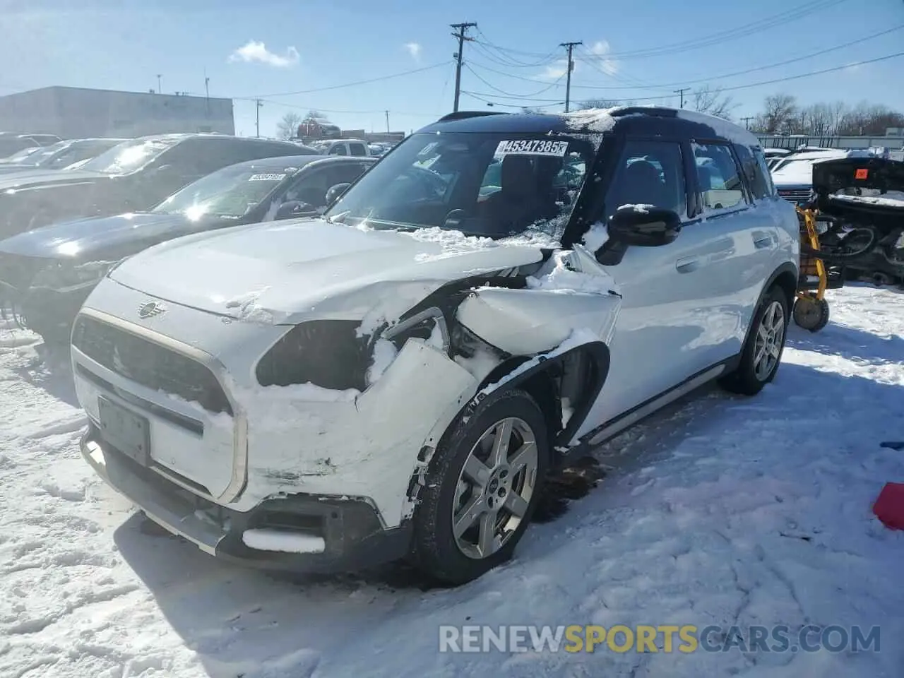 1 Photograph of a damaged car WMZ23GA06S7S21796 MINI COOPER 2025