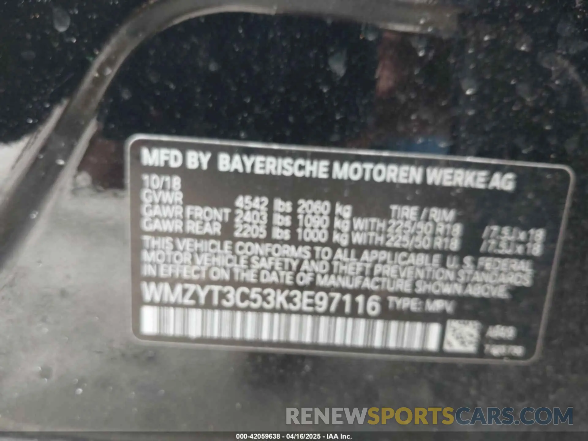 9 Photograph of a damaged car WMZYT3C53K3E97116 MINI COUNTRYMAN 2019