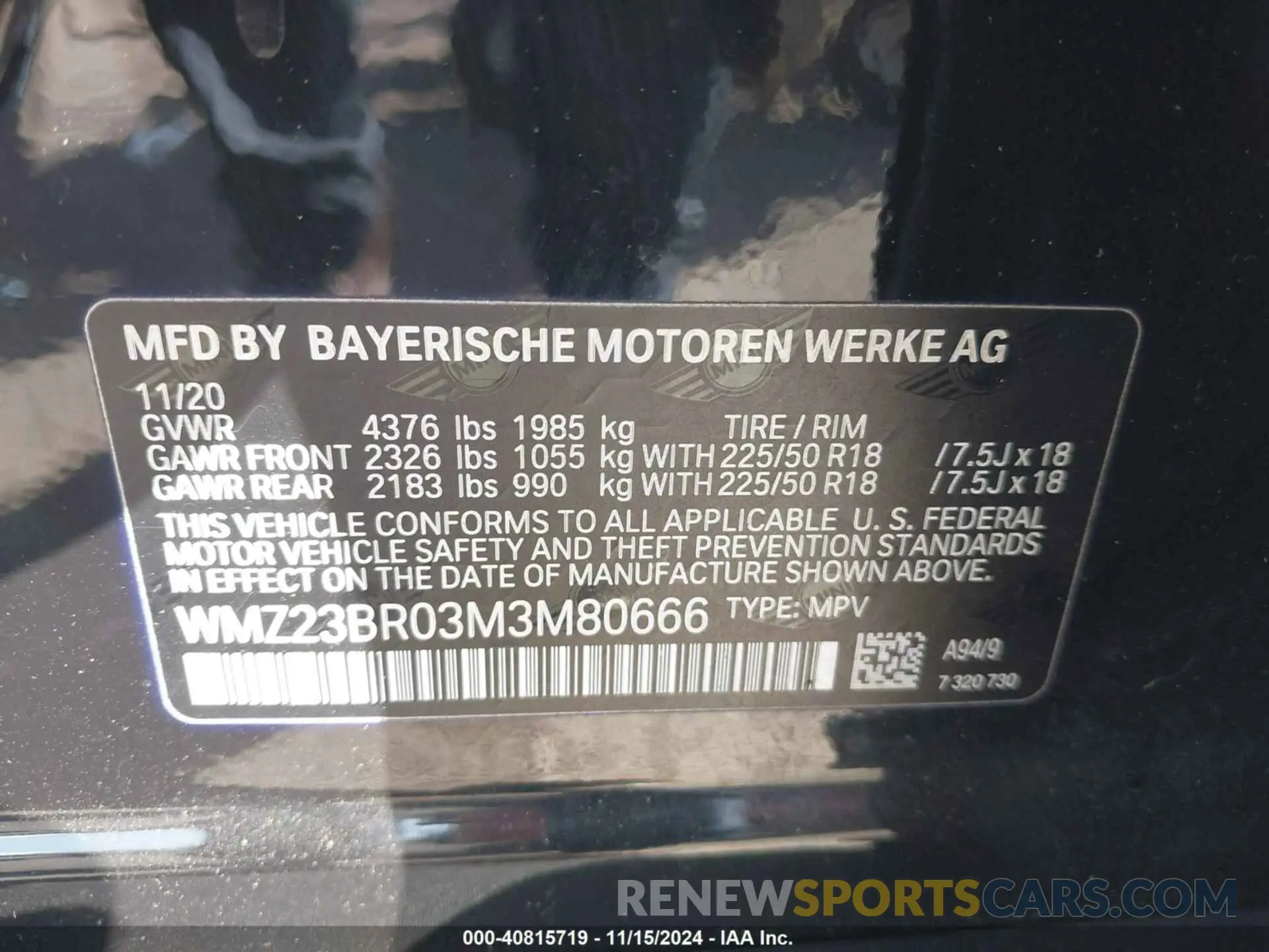 9 Photograph of a damaged car WMZ23BR03M3M80666 MINI COUNTRYMAN 2021