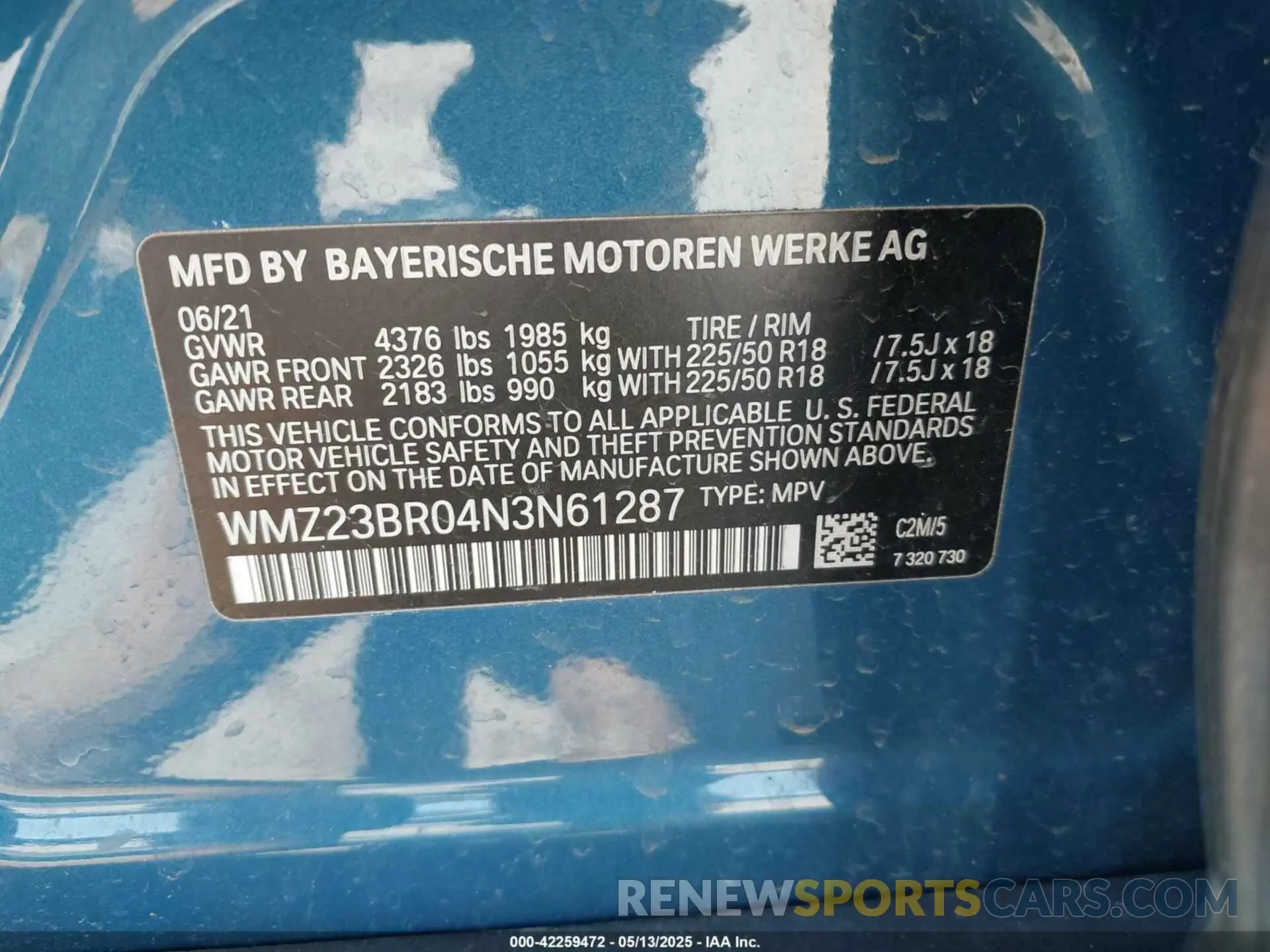 9 Photograph of a damaged car WMZ23BR04N3N61287 MINI COUNTRYMAN 2022