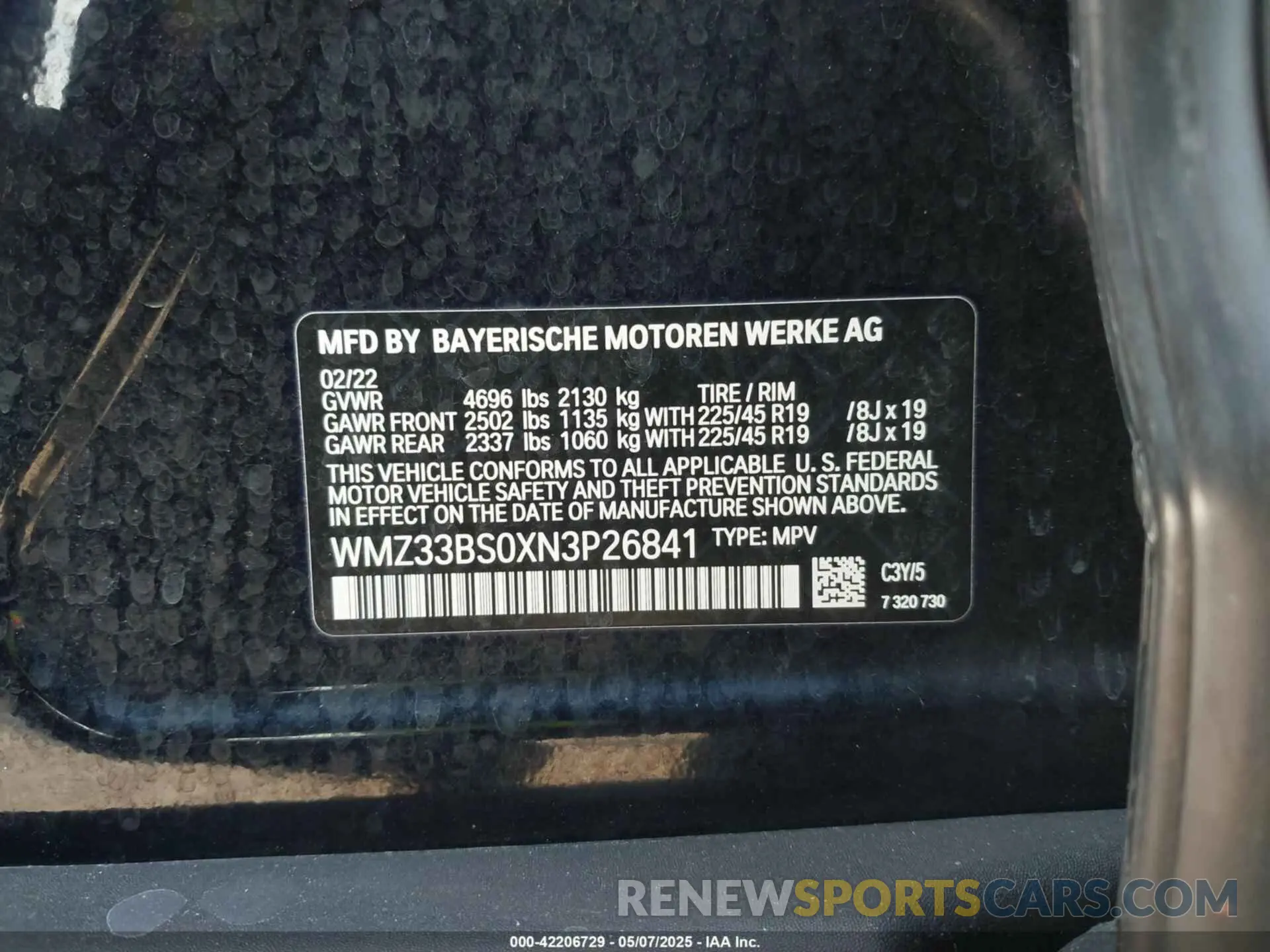 9 Photograph of a damaged car WMZ33BS0XN3P26841 MINI COUNTRYMAN 2022