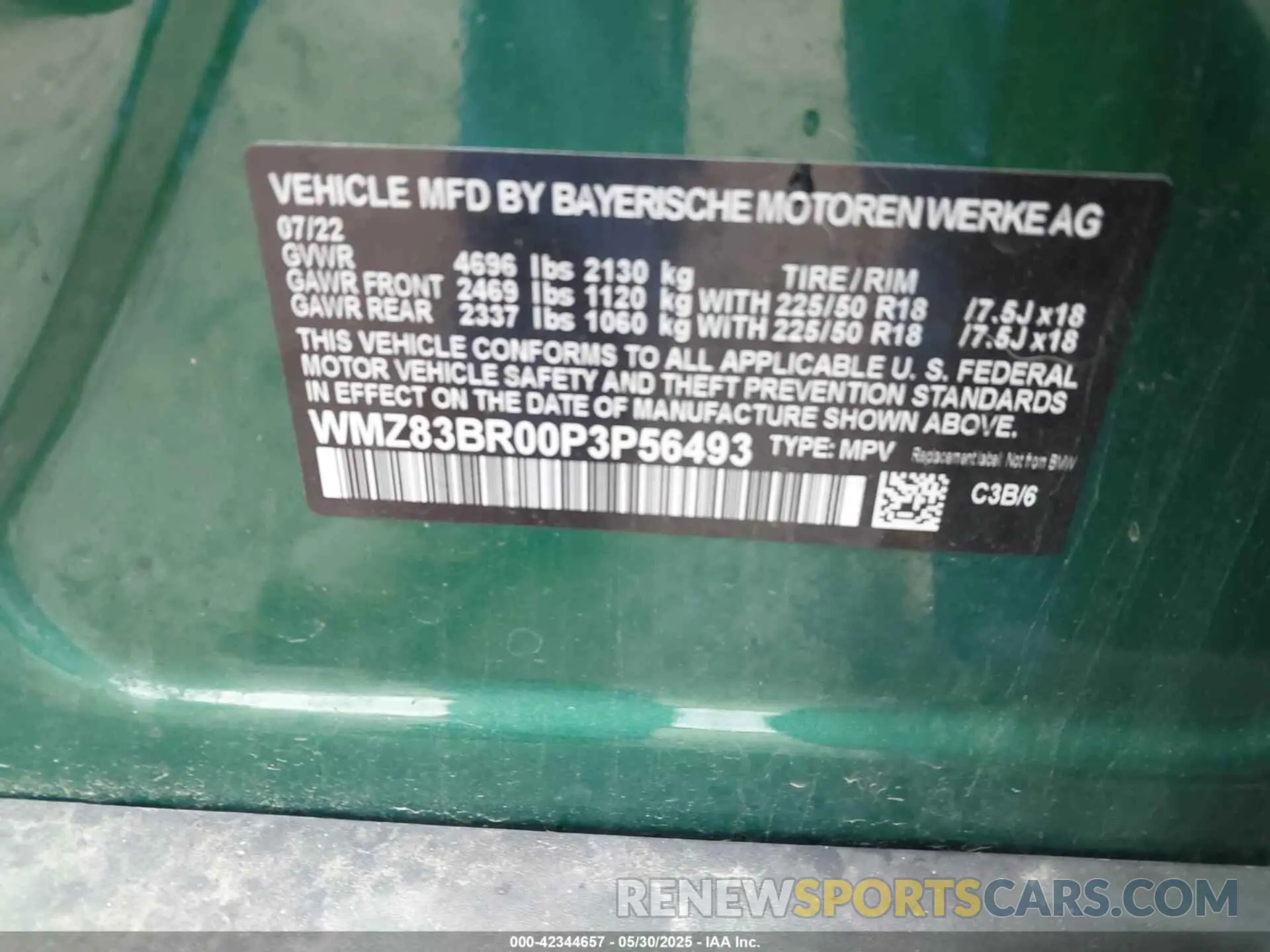 9 Photograph of a damaged car WMZ83BR00P3P56493 MINI COUNTRYMAN 2023