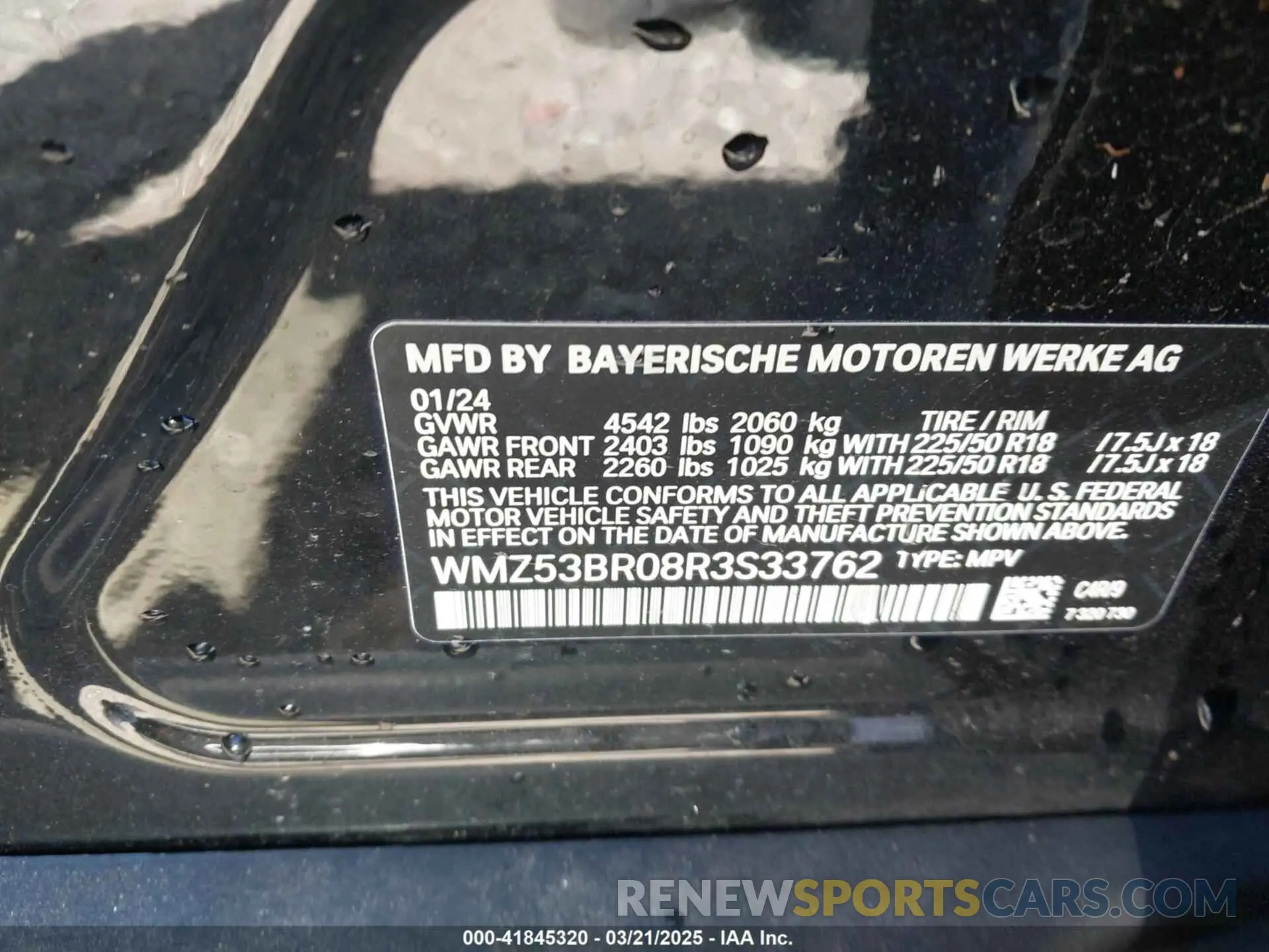 9 Photograph of a damaged car WMZ53BR08R3S33762 MINI COUNTRYMAN 2024