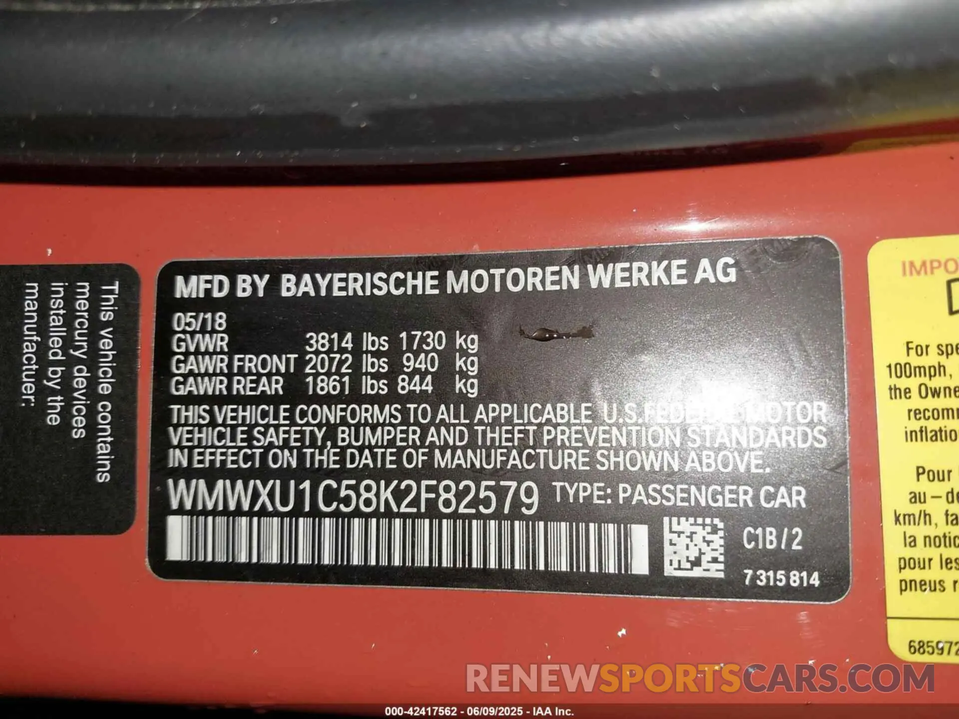 9 Photograph of a damaged car WMWXU1C58K2F82579 MINI HARDTOP 2019