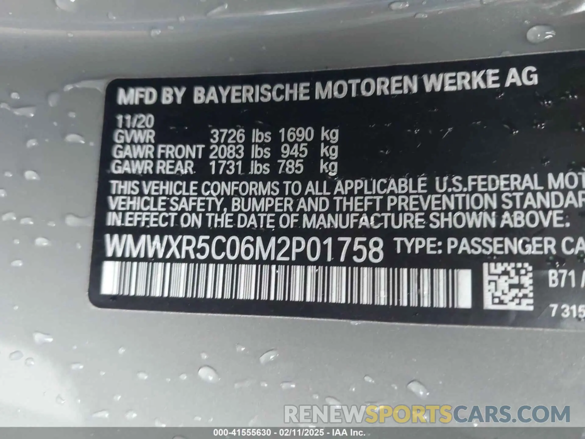 9 Photograph of a damaged car WMWXR5C06M2P01758 MINI HARDTOP 2021