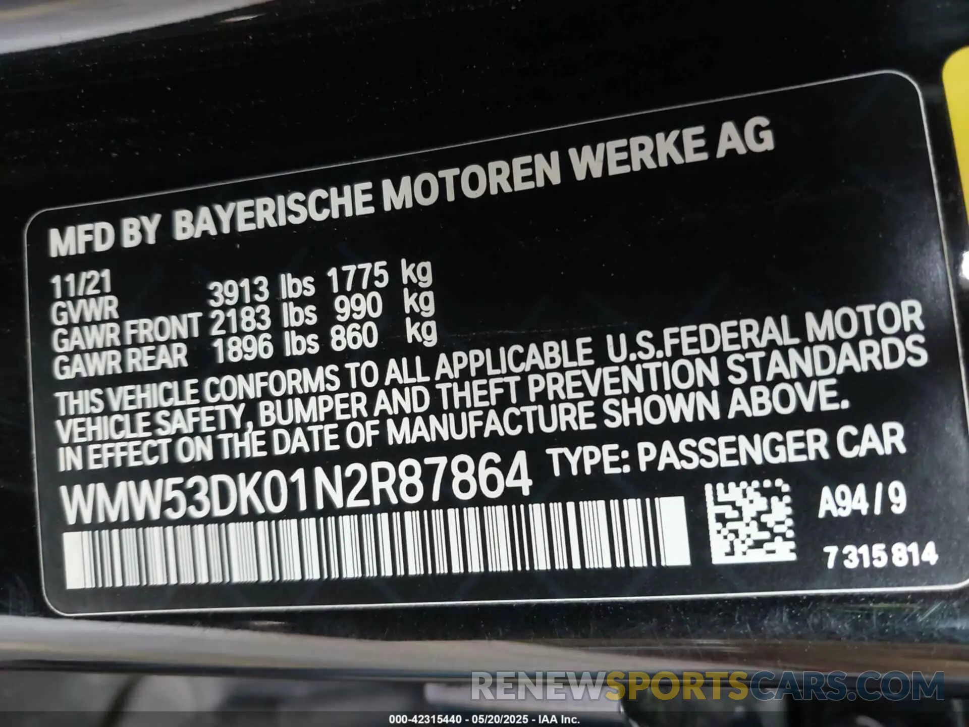 9 Photograph of a damaged car WMW53DK01N2R87864 MINI HARDTOP 2022