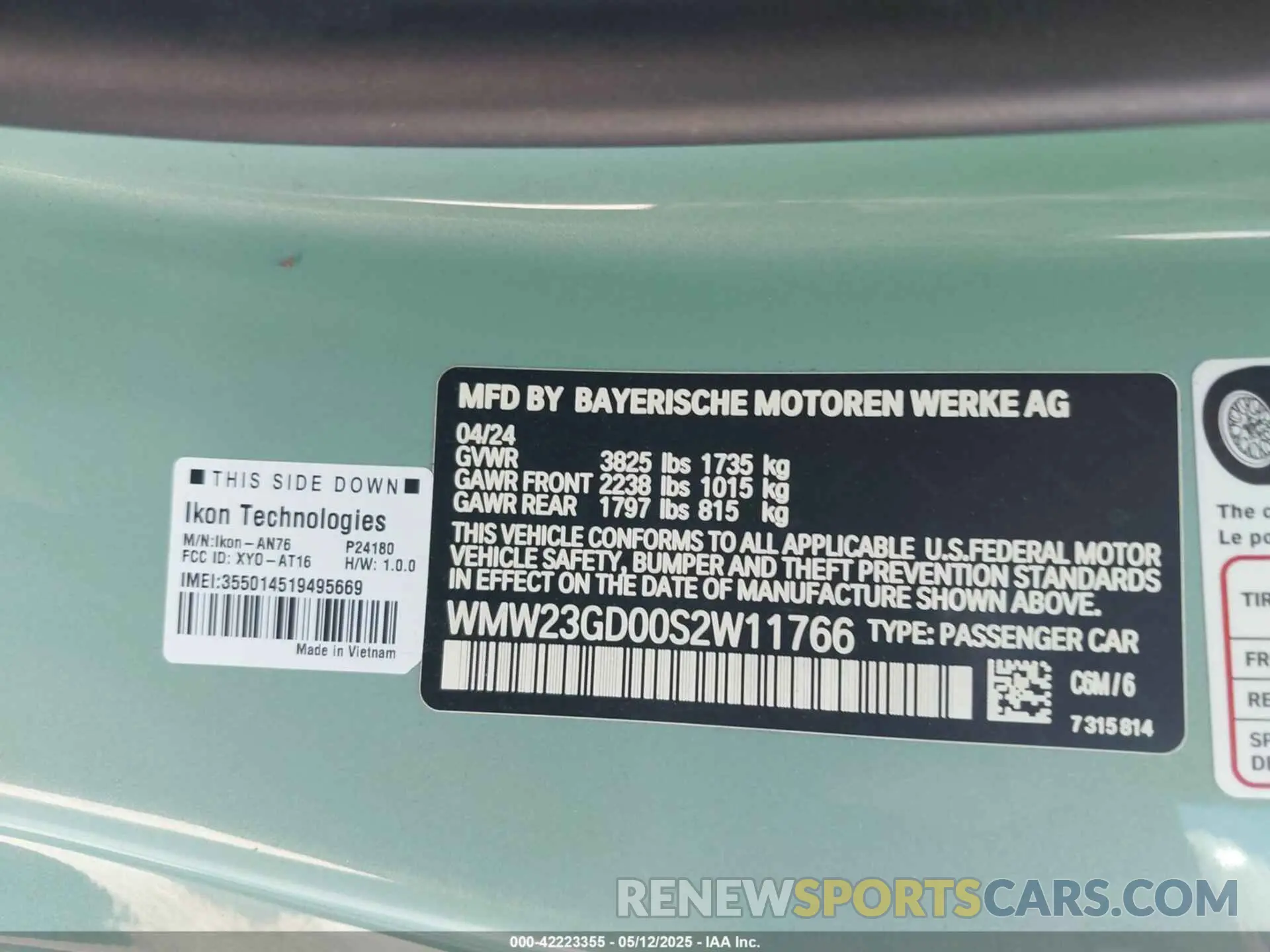 9 Photograph of a damaged car WMW23GD00S2W11766 MINI HARDTOP 2025