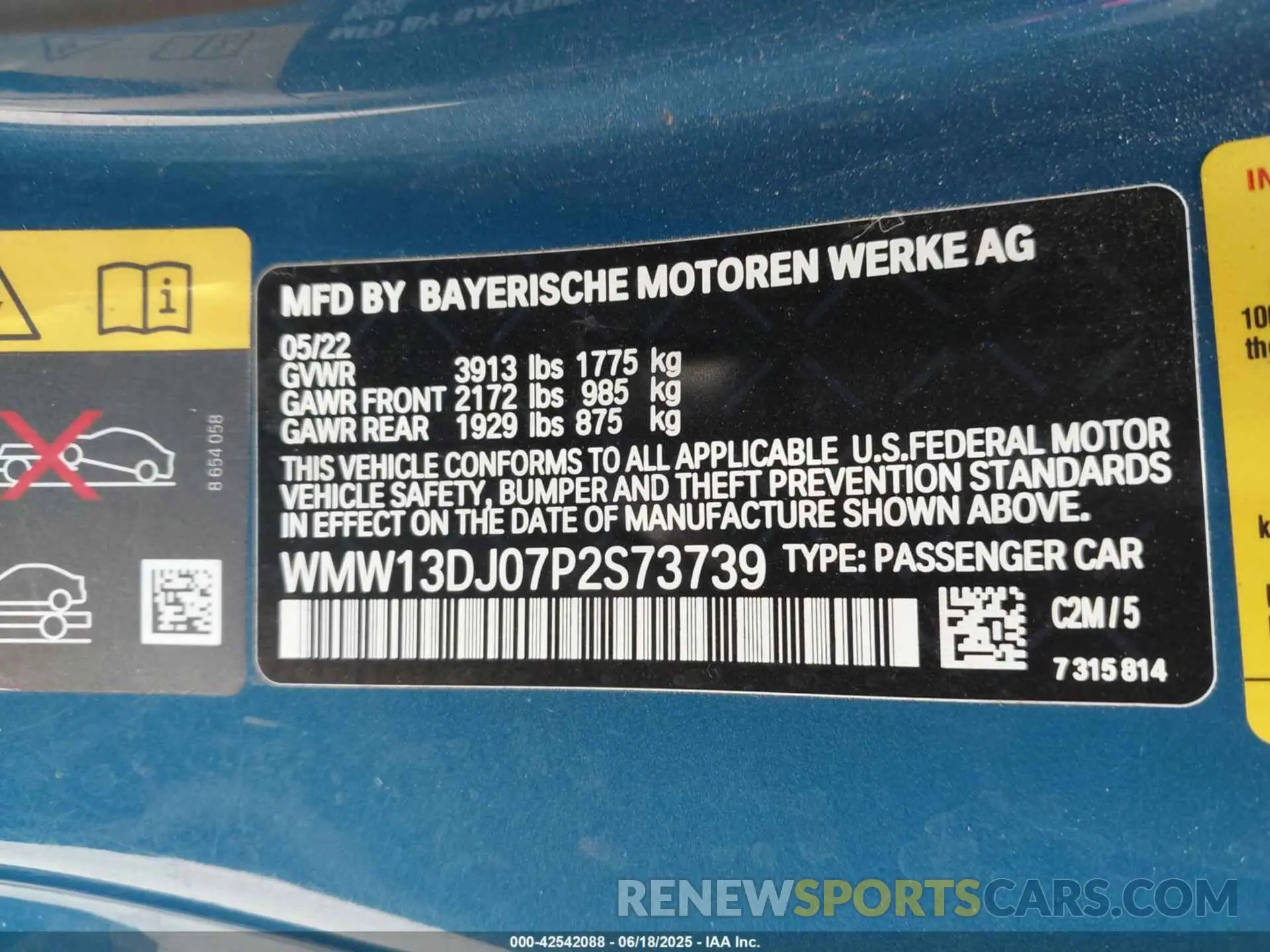 9 Photograph of a damaged car WMW13DJ07P2S73739 MINI SE HARDTOP 2023
