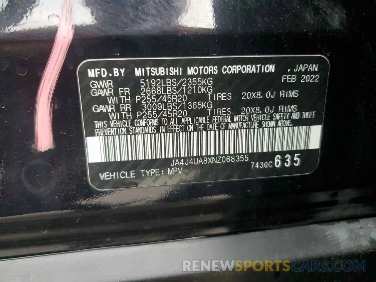 14 Photograph of a damaged car JA4J4UA8XNZ068355 MITSUBISHI 3000GT 2022