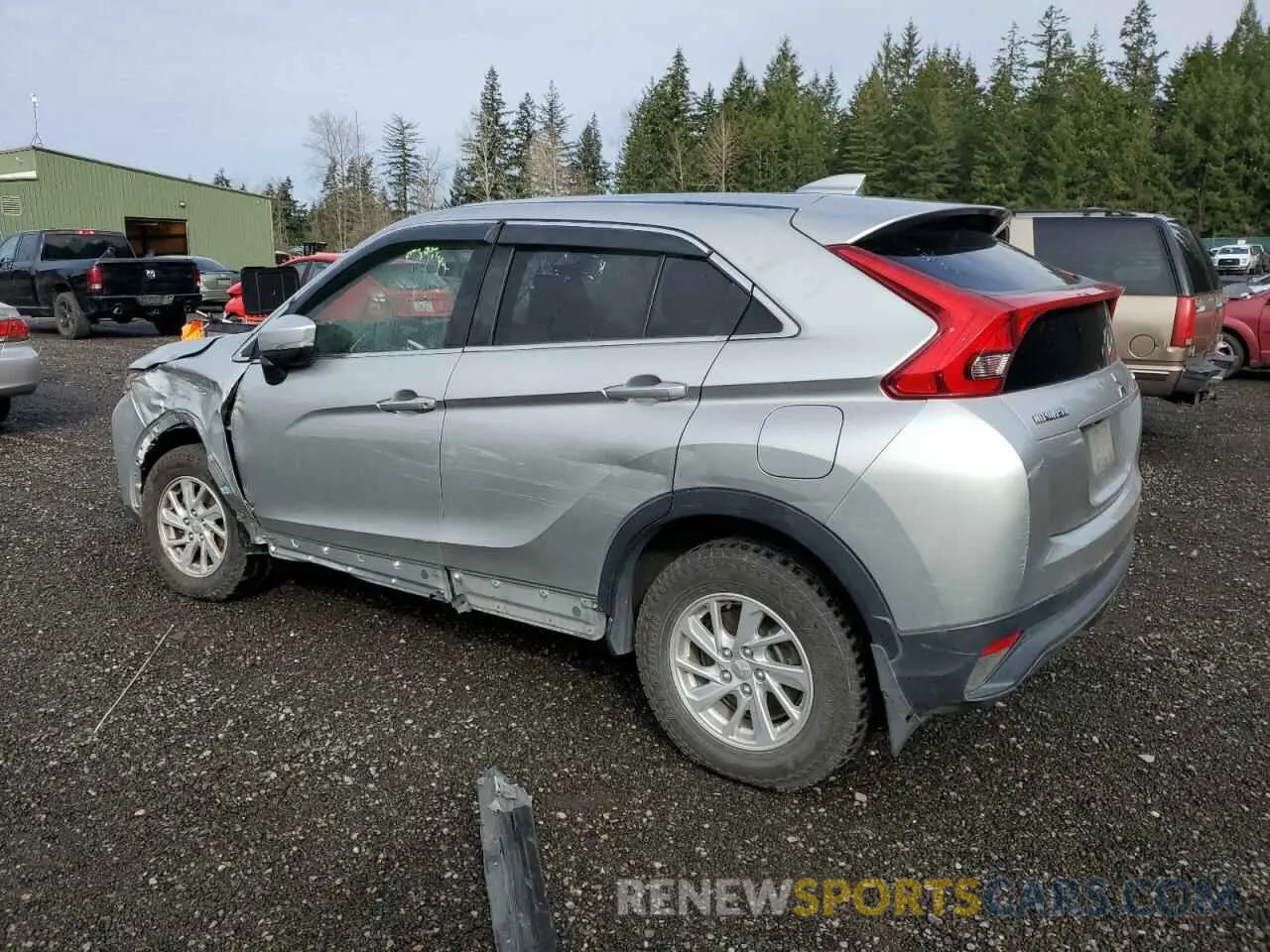 2 Photograph of a damaged car JA4AT3AA3KZ030493 MITSUBISHI ECLIPSE 2019