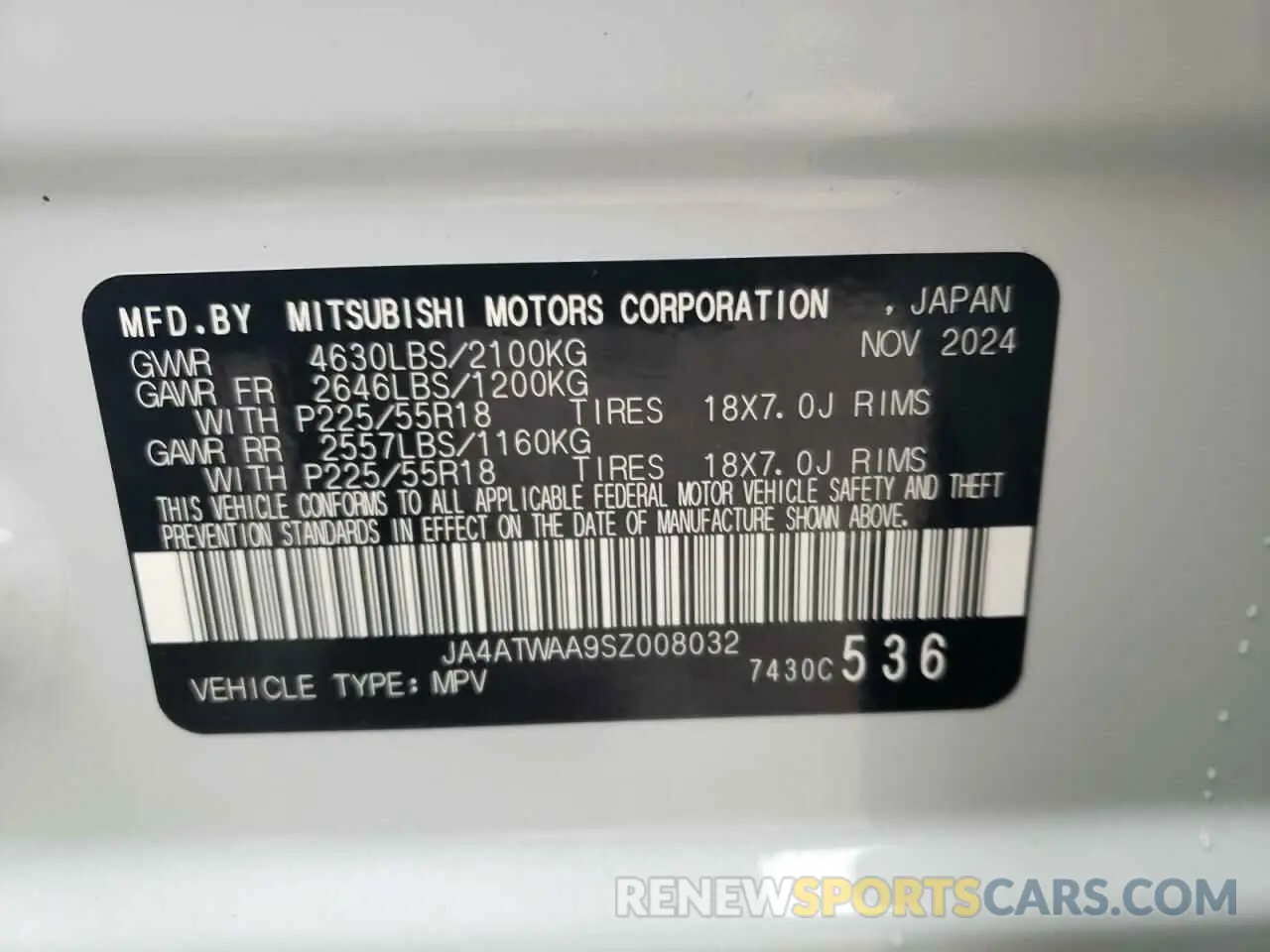 13 Photograph of a damaged car JA4ATWAA9SZ008032 MITSUBISHI ECLIPSE 2025